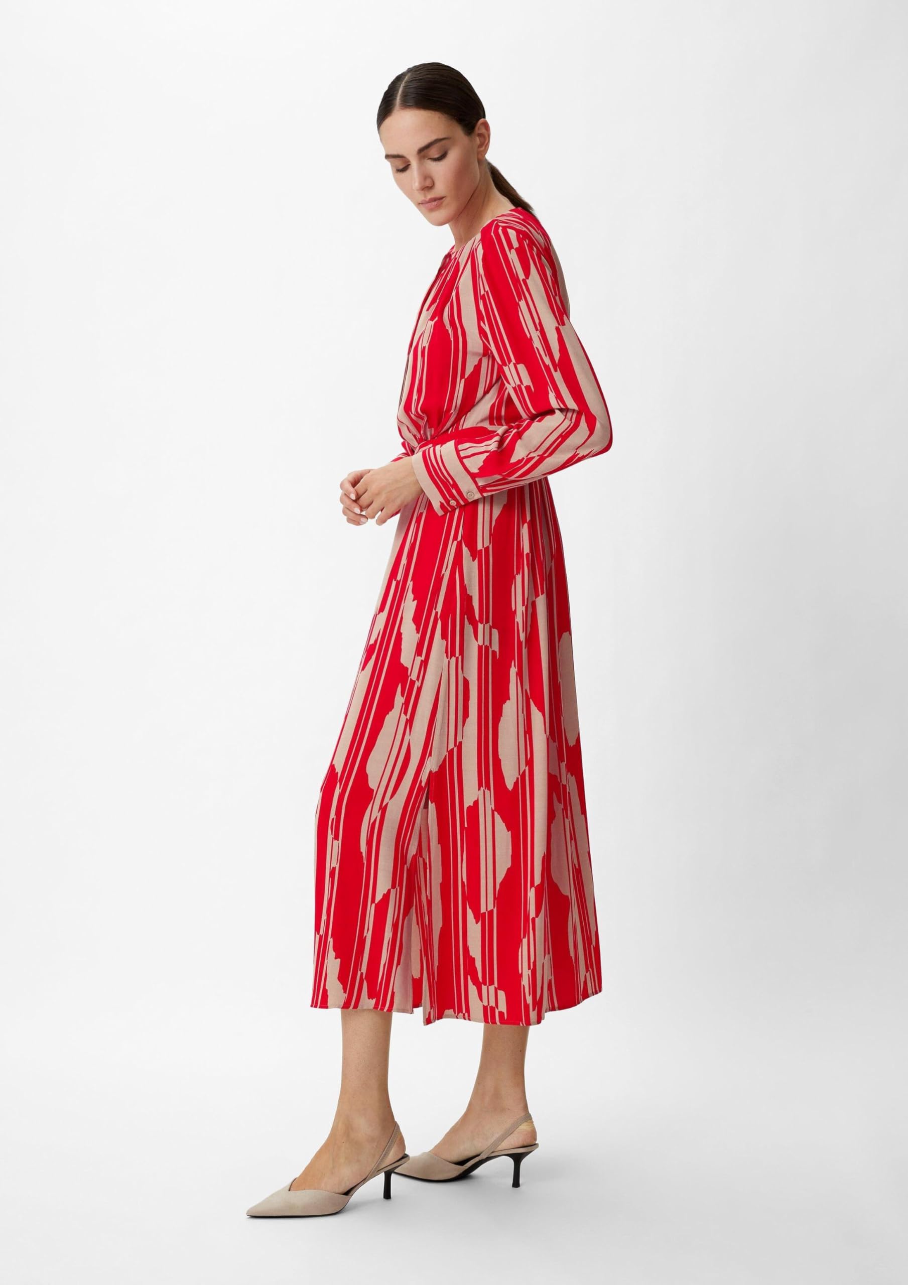 comma-maxikleid-damen-crepe-viskose-bindeg-rtel image 6