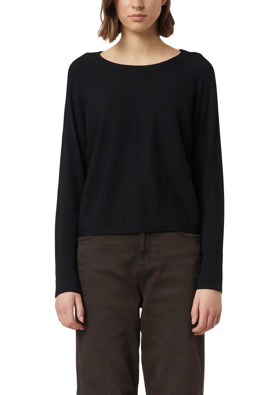 comma-strickpullover-gr-46-schwarz-feinstrick-regular image 1