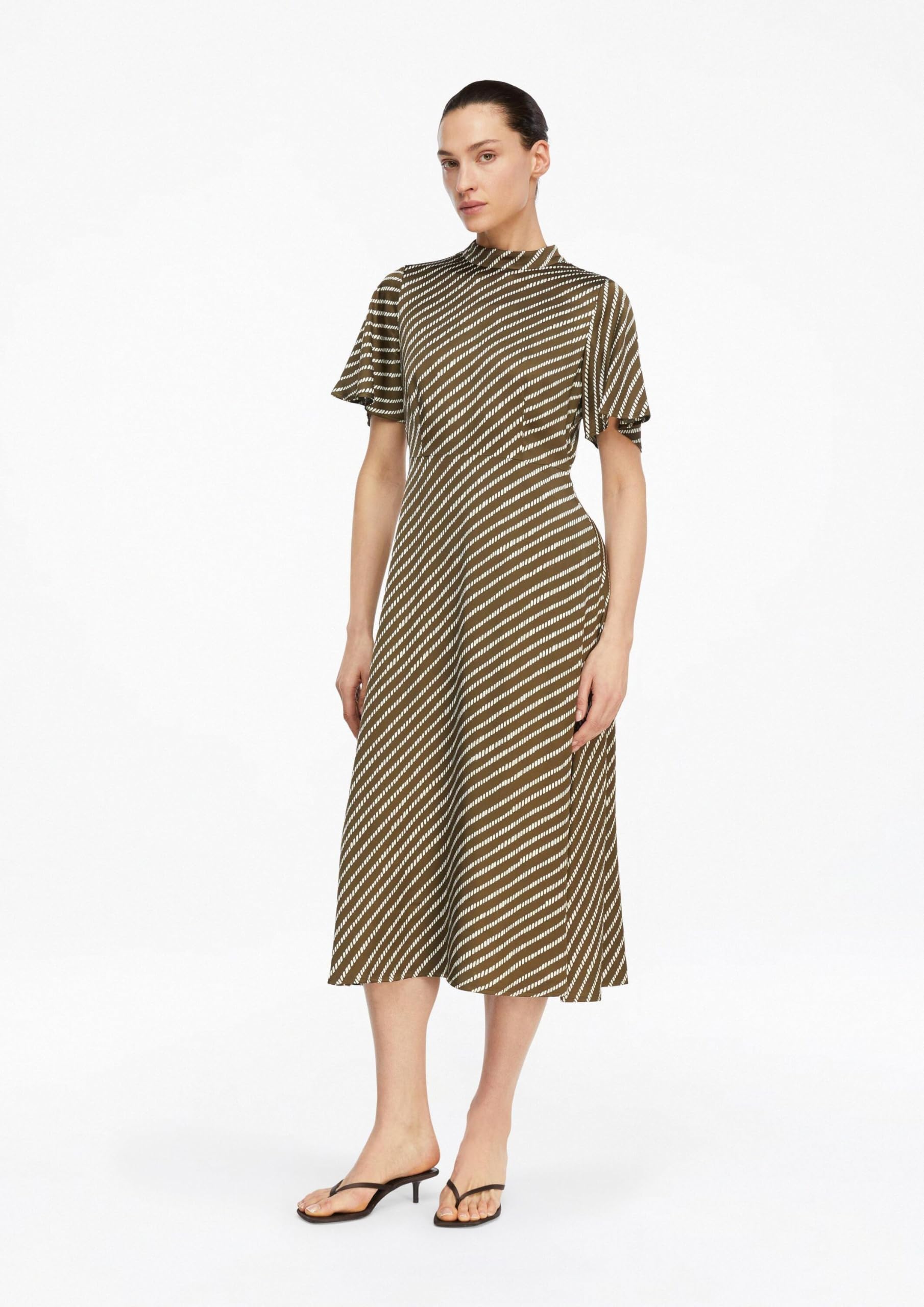 comma-satinkleid-midi-gr-44-gemustert-midikleid-damen image 6