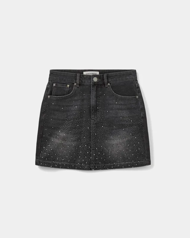 sofie-schnoor-dandysw-mini-rock-schwarz-denim image 1