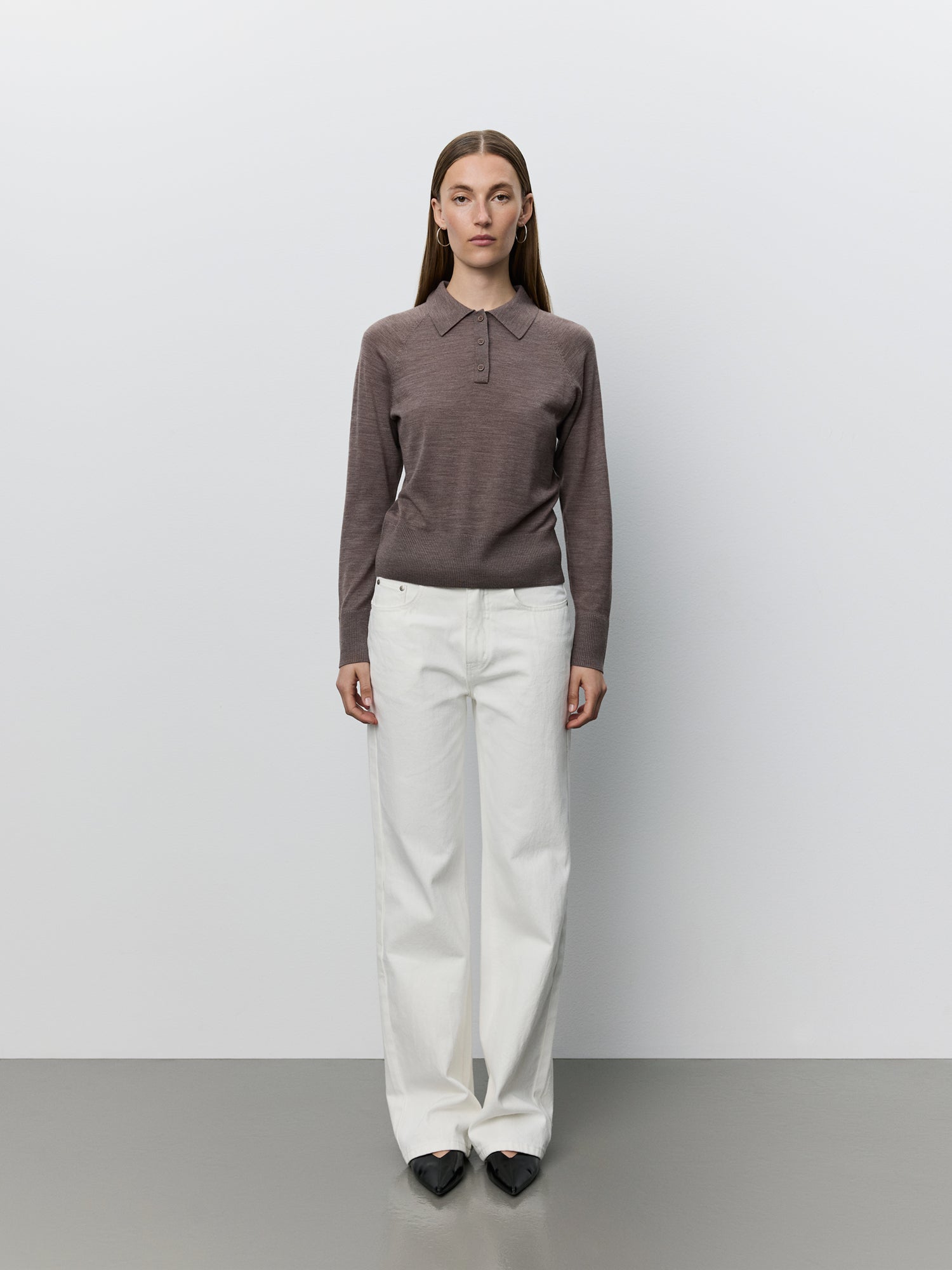 sofie-schnoor-women-selenesw-strick-polo-braun-melange-wolle image 2