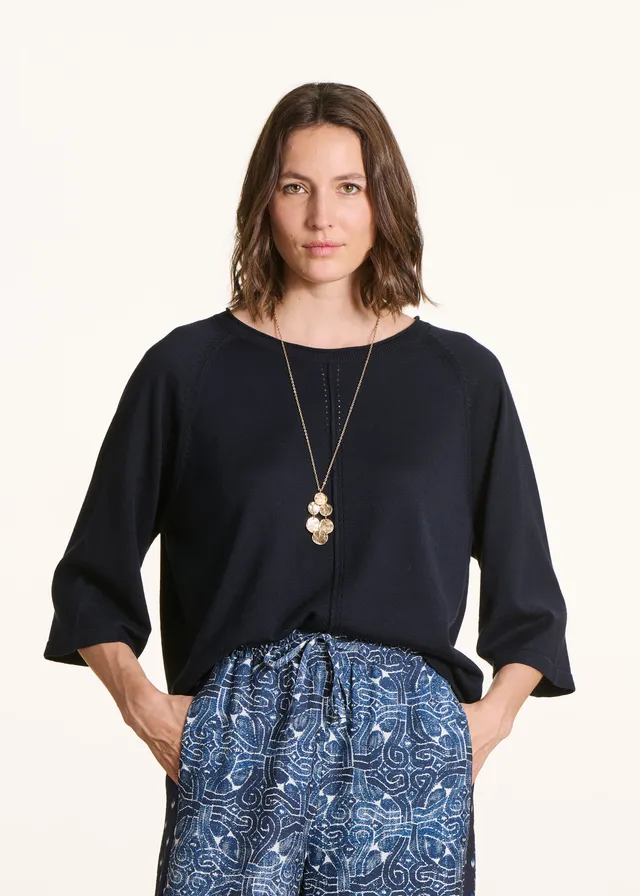 la-f-e-marabout-e-fluxo-pullover-blau-oversize-lochstrick image 1