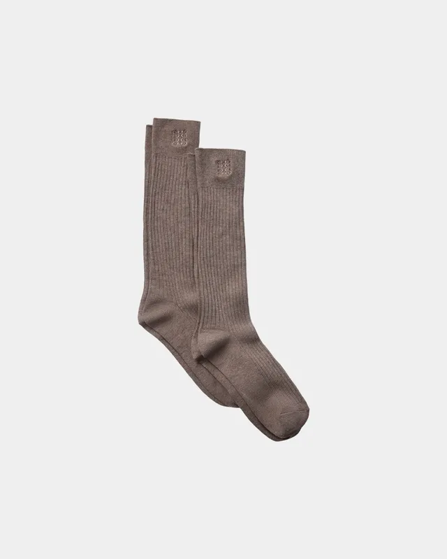 sofie-schnoor-women-beatha-kniestr-mpfe-camel-melange-baumwolle image 1