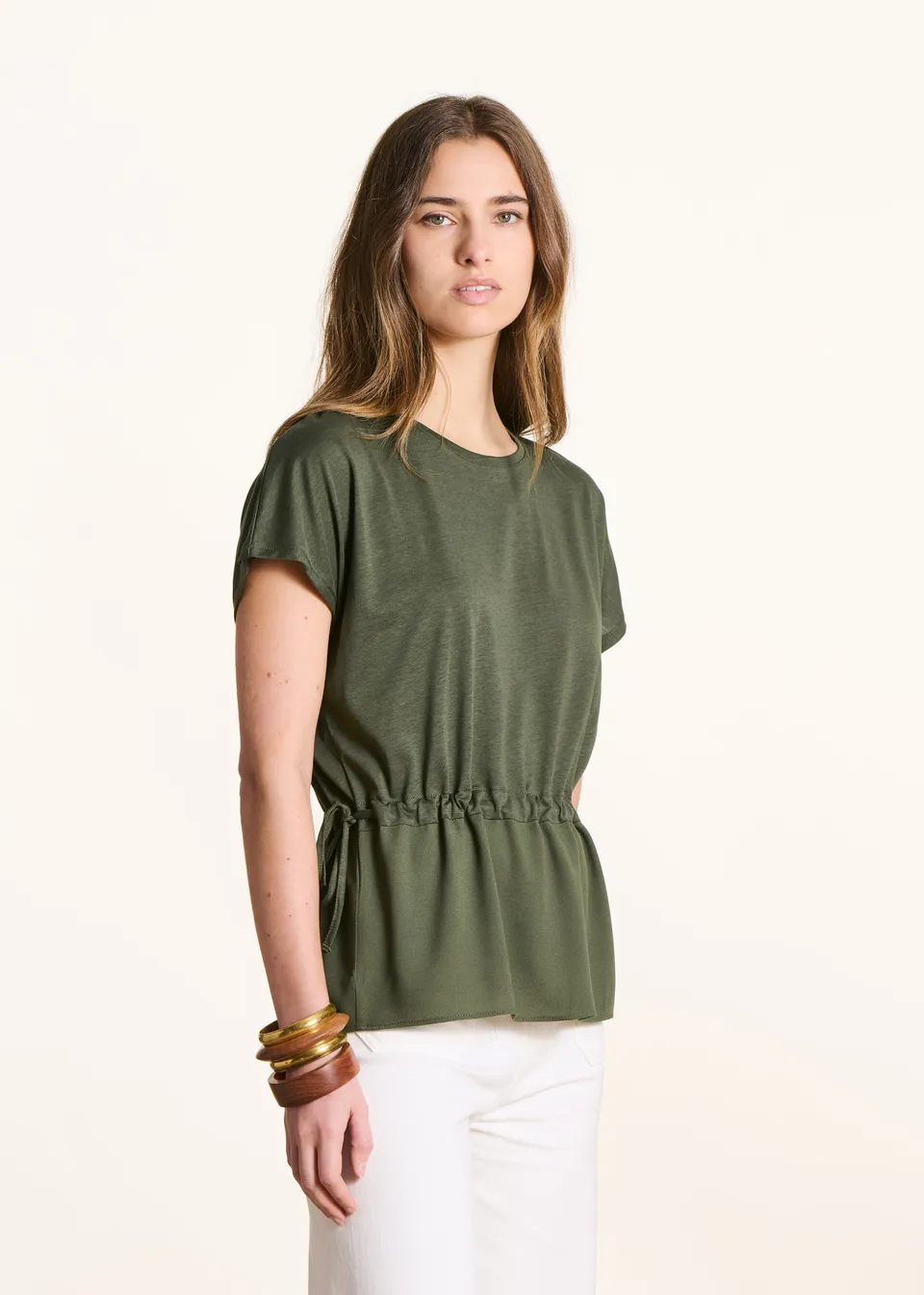 la-f-e-marabout-e-finesse-t-shirt-kaki-gr-s-lyocell image 1