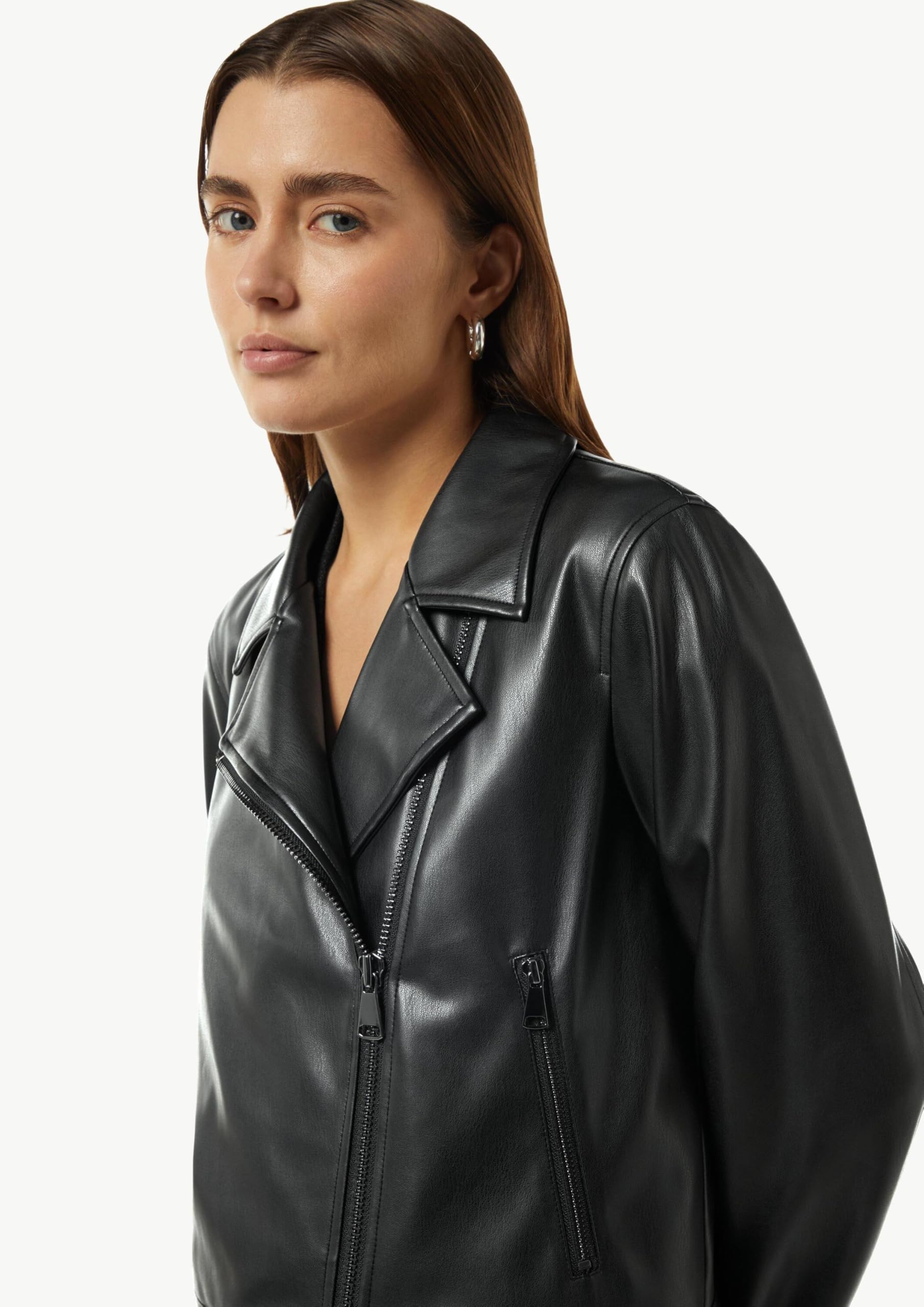 comma-klassische-bikerjacke-lederimitat-jacke-gr-e-42 image 4