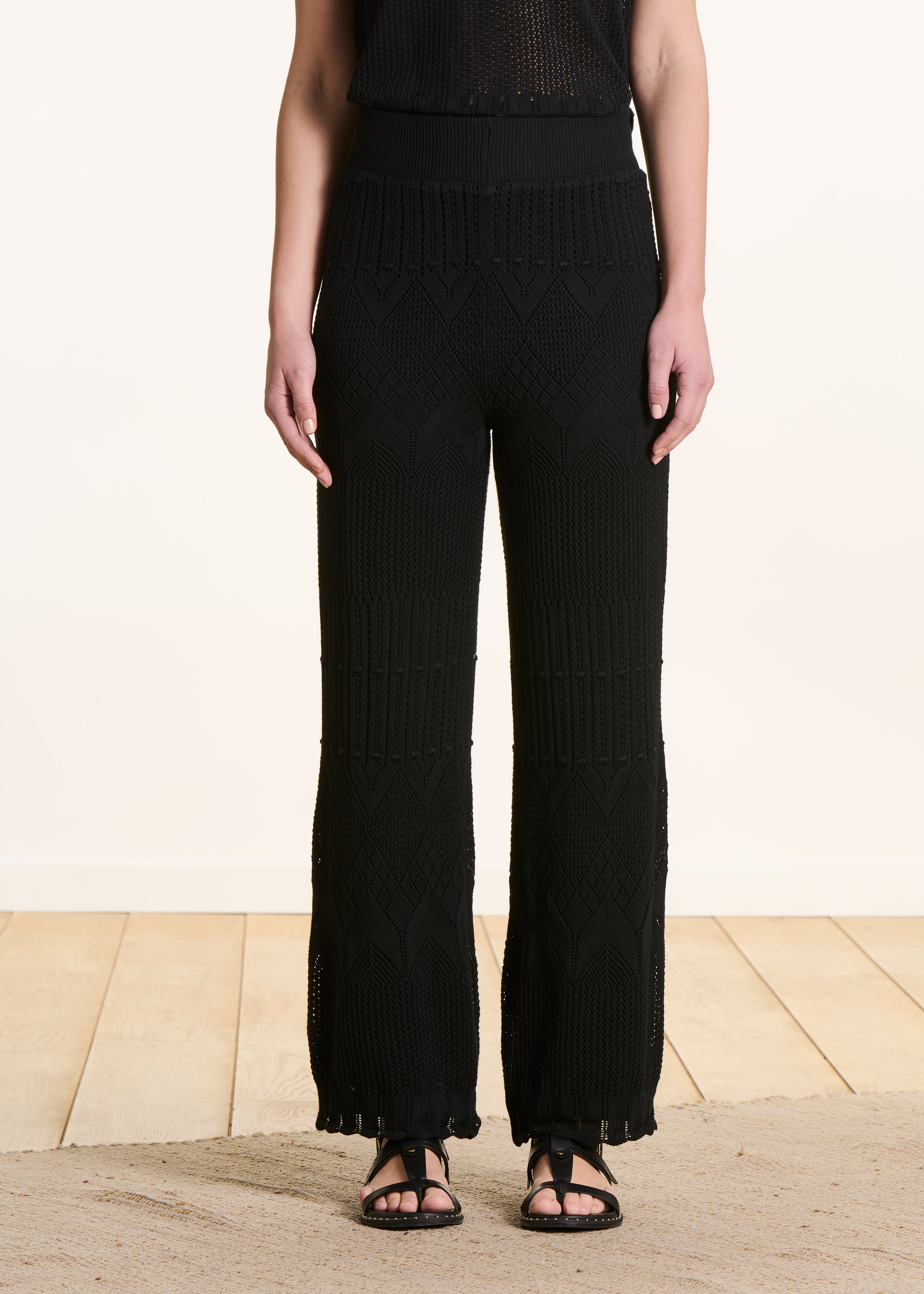 la-f-e-marabout-e-ficus-hose-schwarz-pointelle-xs image 2