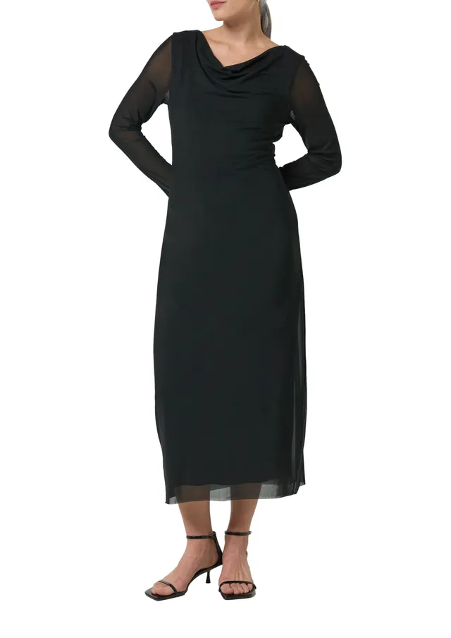 comma-2158110-kleid-mit-mesh-damenkleid-gr-40 image 1