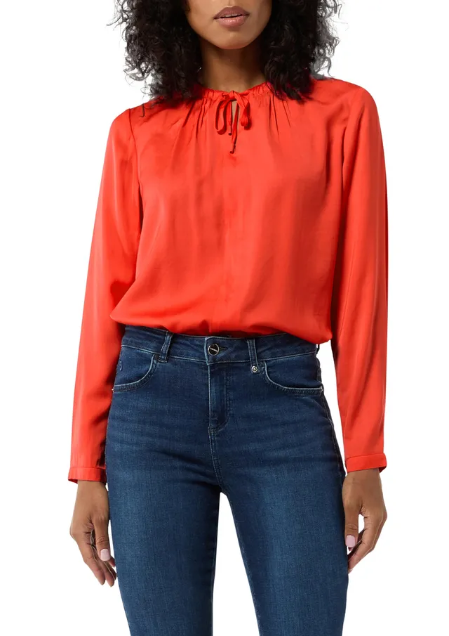 comma-tunikabluse-satin-relaxed-fit-damen image 1