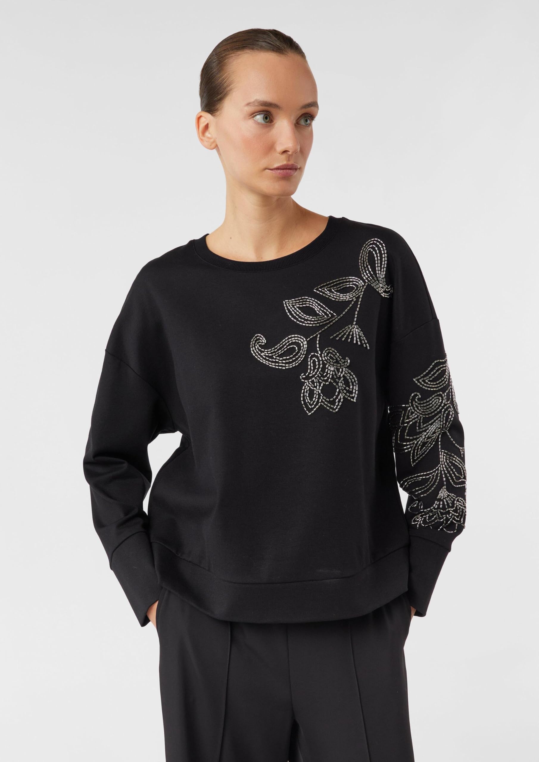 comma-sweatshirt-mit-perlenstickerei-gr-e-46 image 6