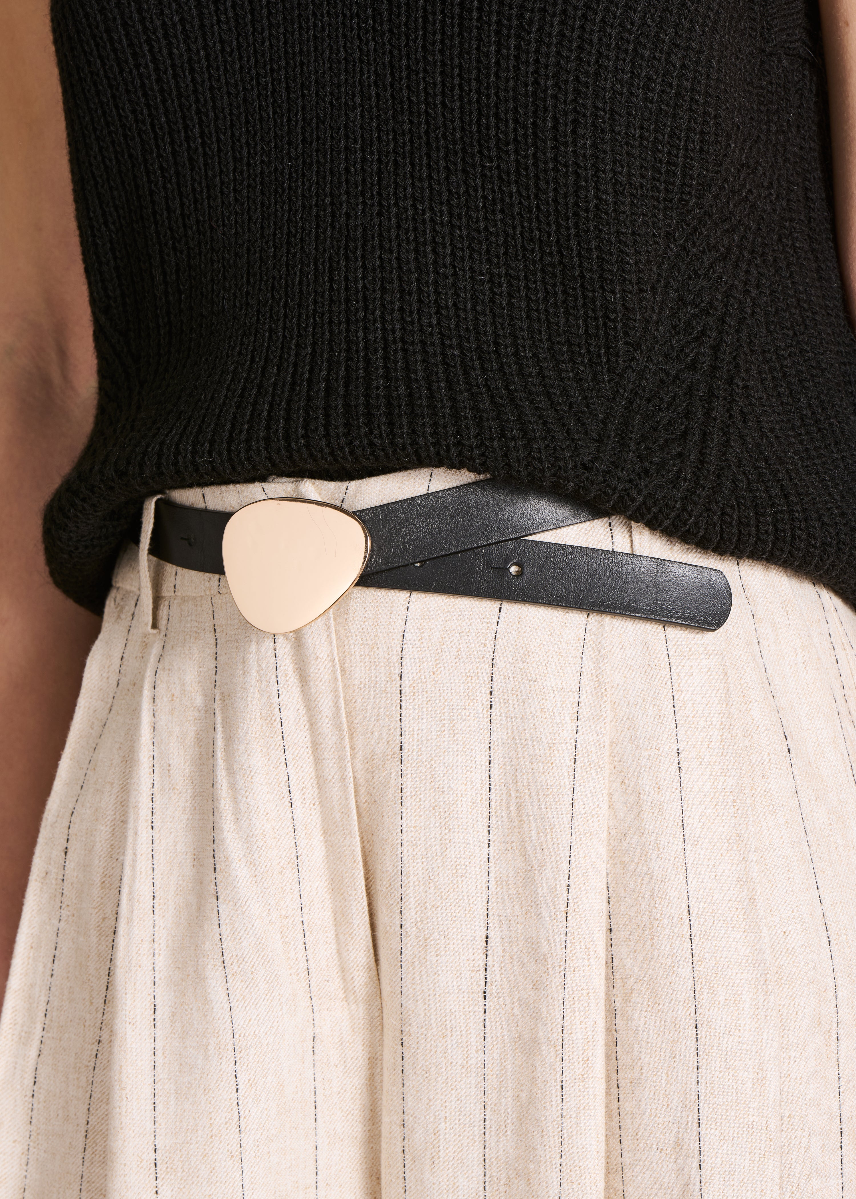 la-f-e-marabout-e-fudge-g-rtel-schwarz-leder-dreieckschnalle image 2