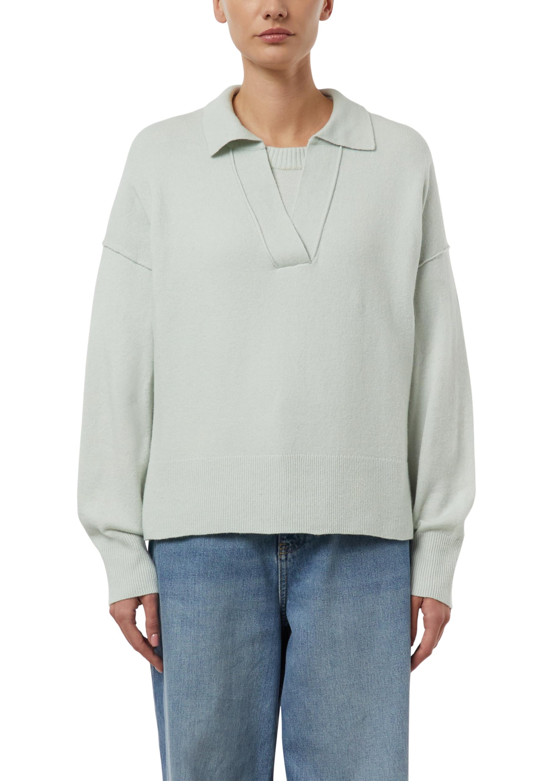 comma-strickpullover-mit-polokragen-relaxed-fit-pastellt-rkis image 8