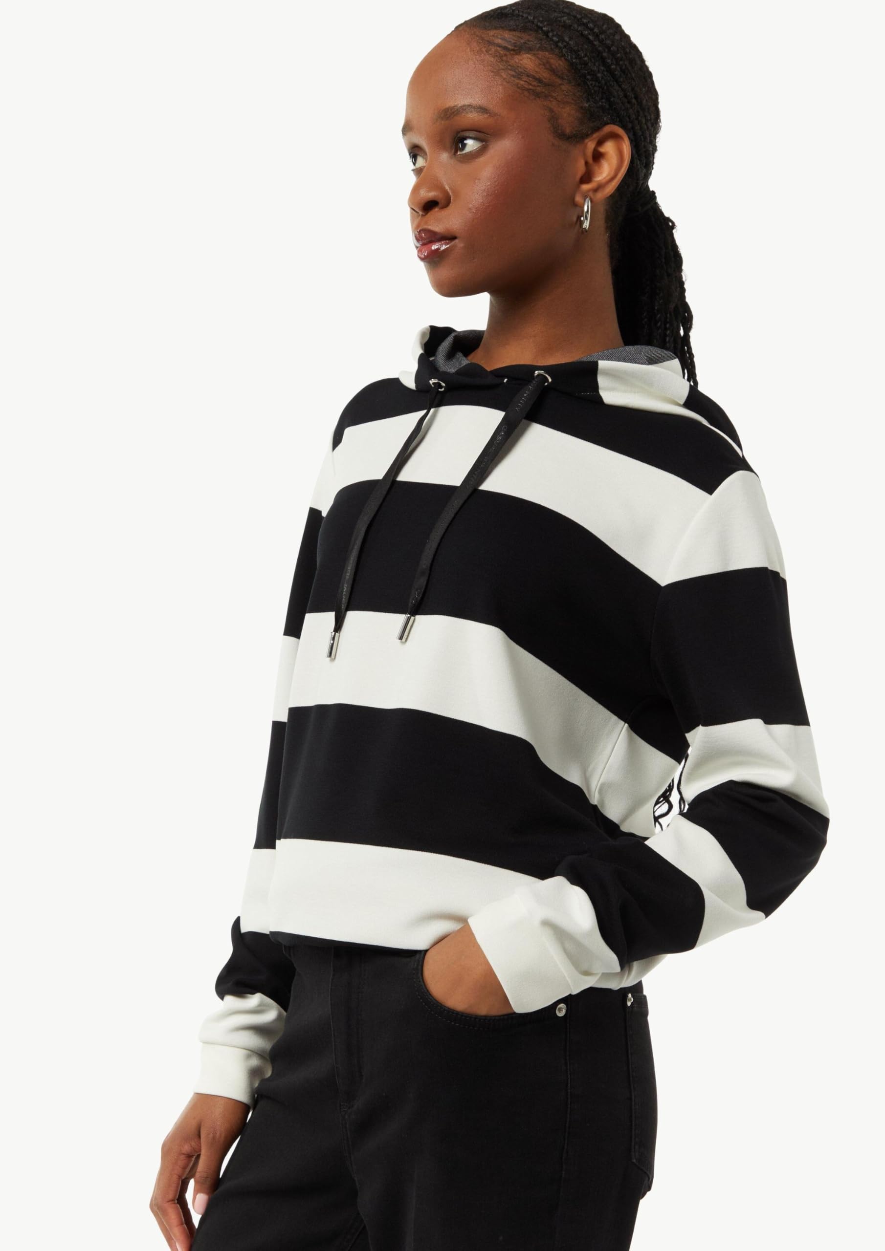comma-sweatshirt-kapuze-blockstreifen-schwarz-34 image 4