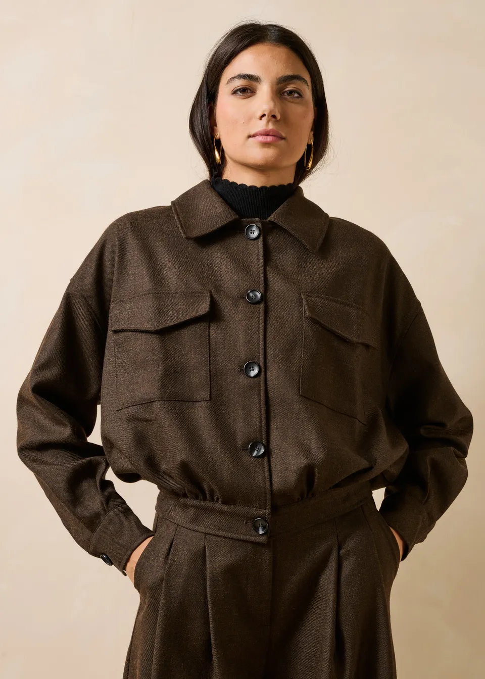 la-f-e-marabout-e-gariba-jacke-braun-wolle-gr-36 image 1