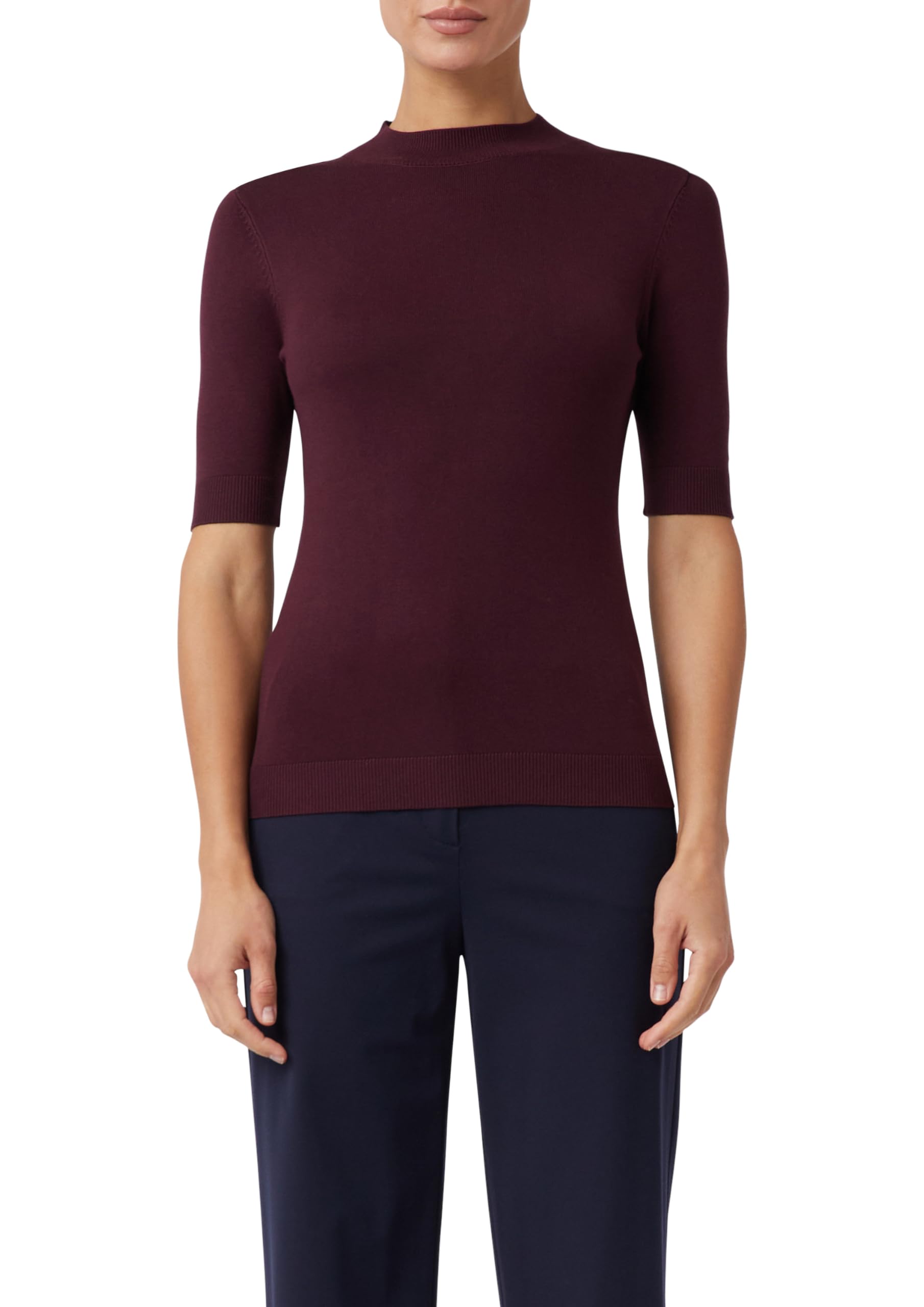comma-knitwear-pullover-2171323-kurzarm-grau-meliert image 8