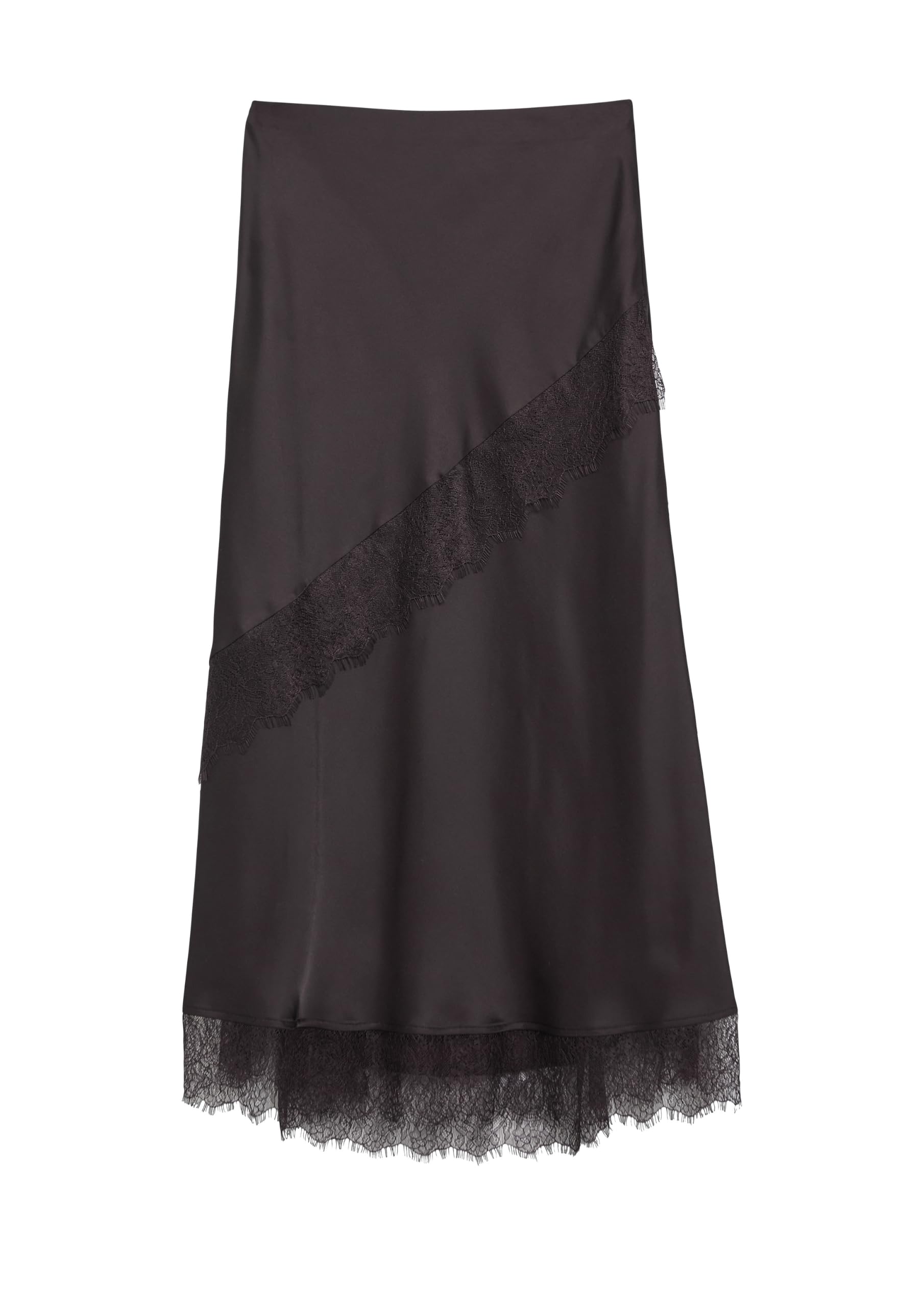 comma-skirts-rock-lang-satin-spitze-aubergine image 4