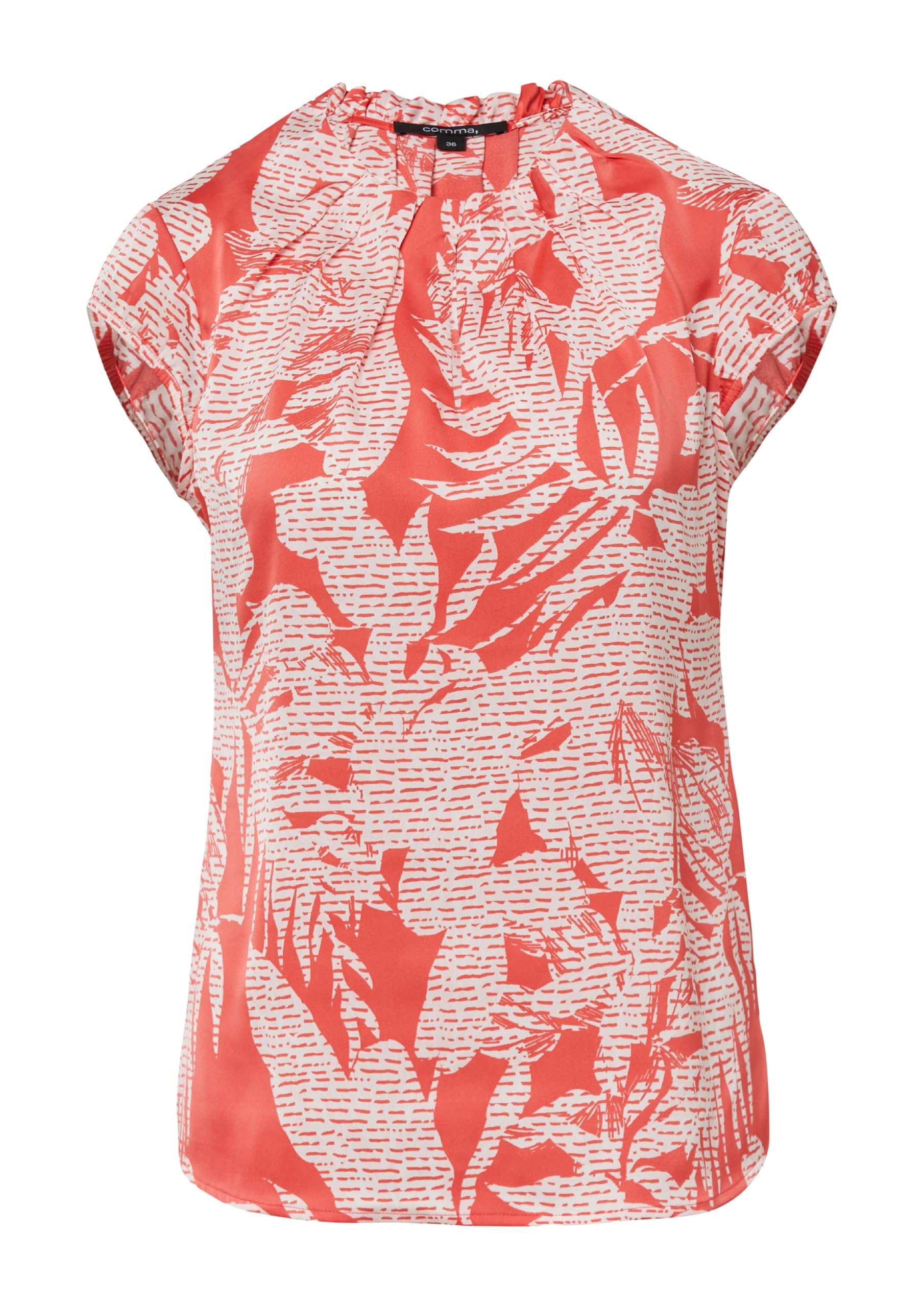 comma-satinbluse-all-over-print-raffung-gr-42-bluse image 3