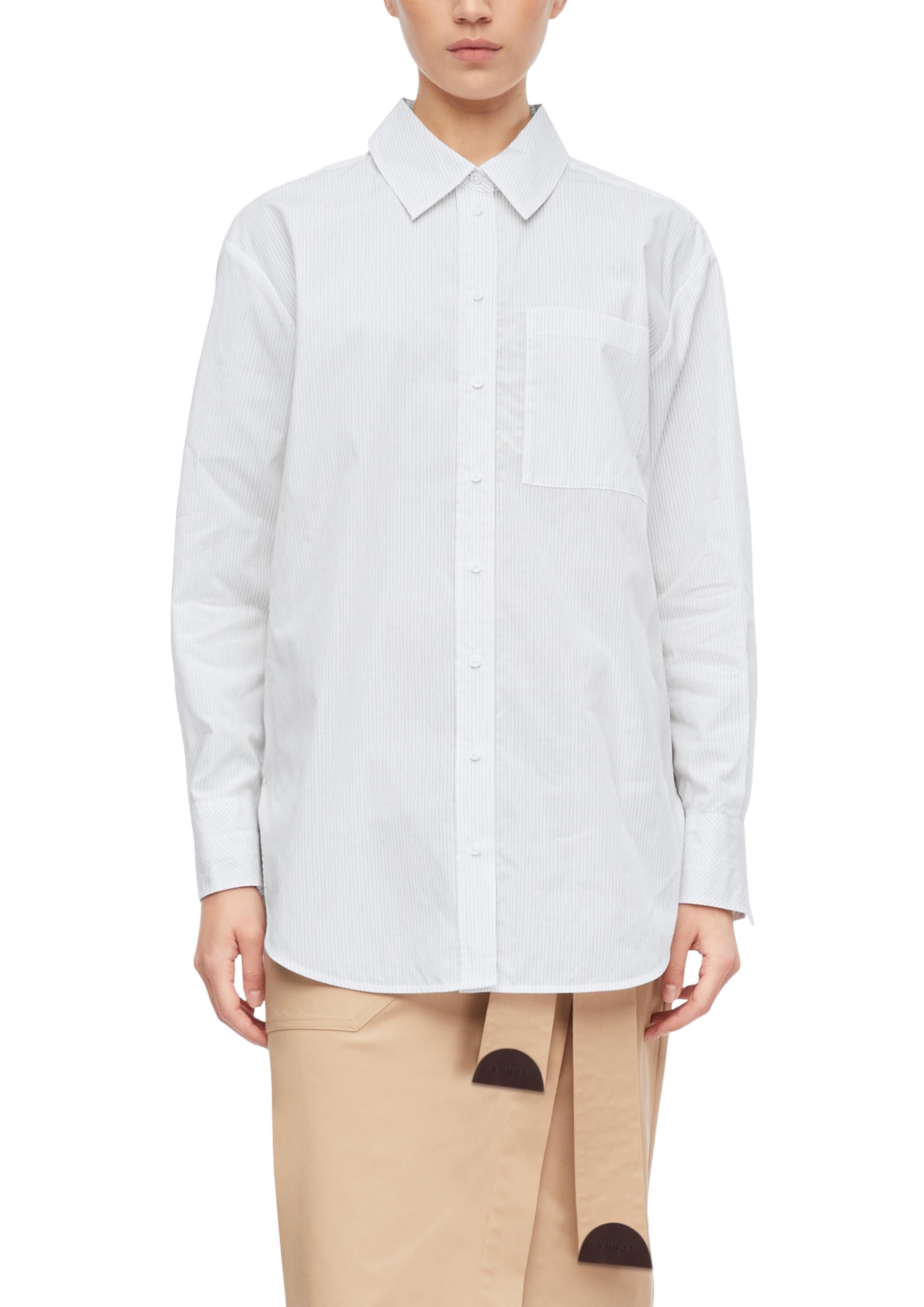 comma-bluse-streifen-popeline-langarmbluse-gr-42-relaxed image 1