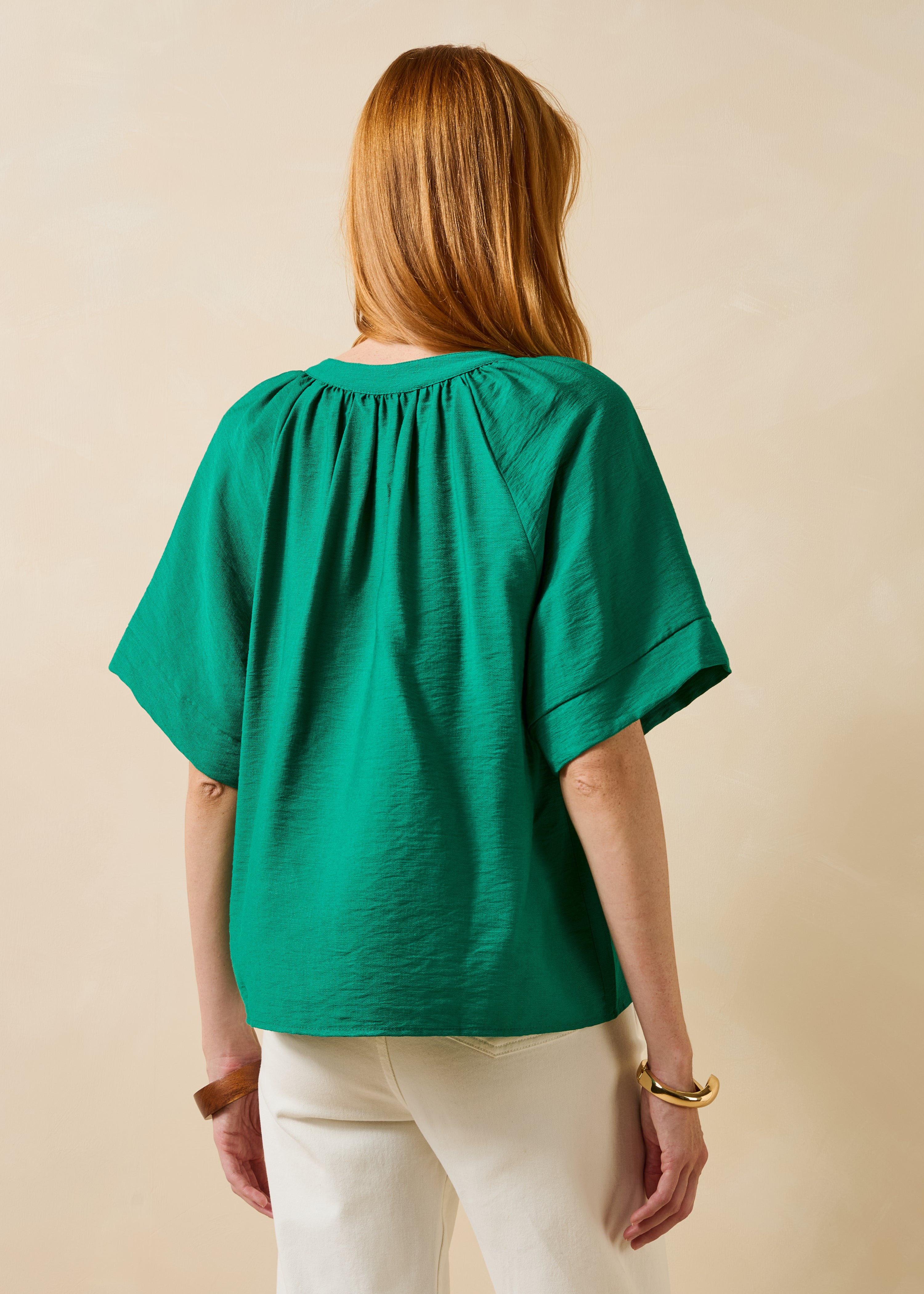 la-f-e-marabout-e-top-jacquard-gr-n-kurzarm image 3