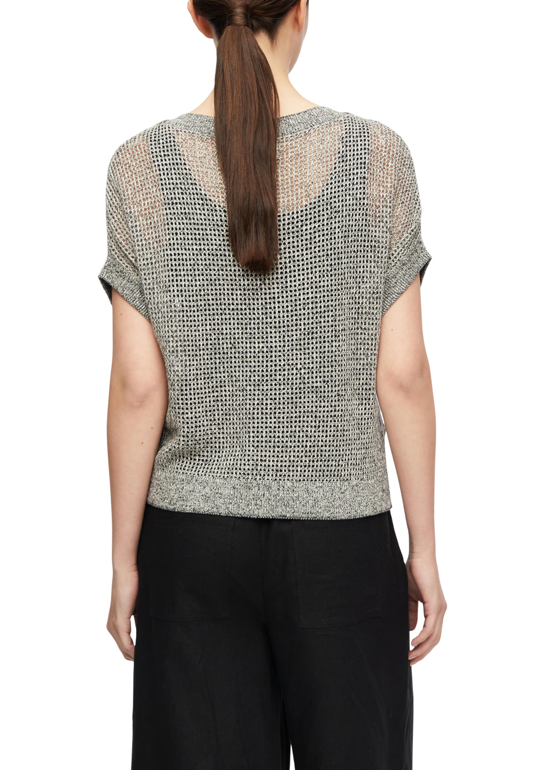 comma-knitwear-strickpullover-loose-fit-ajour-u-boot-ausschnitt image 2