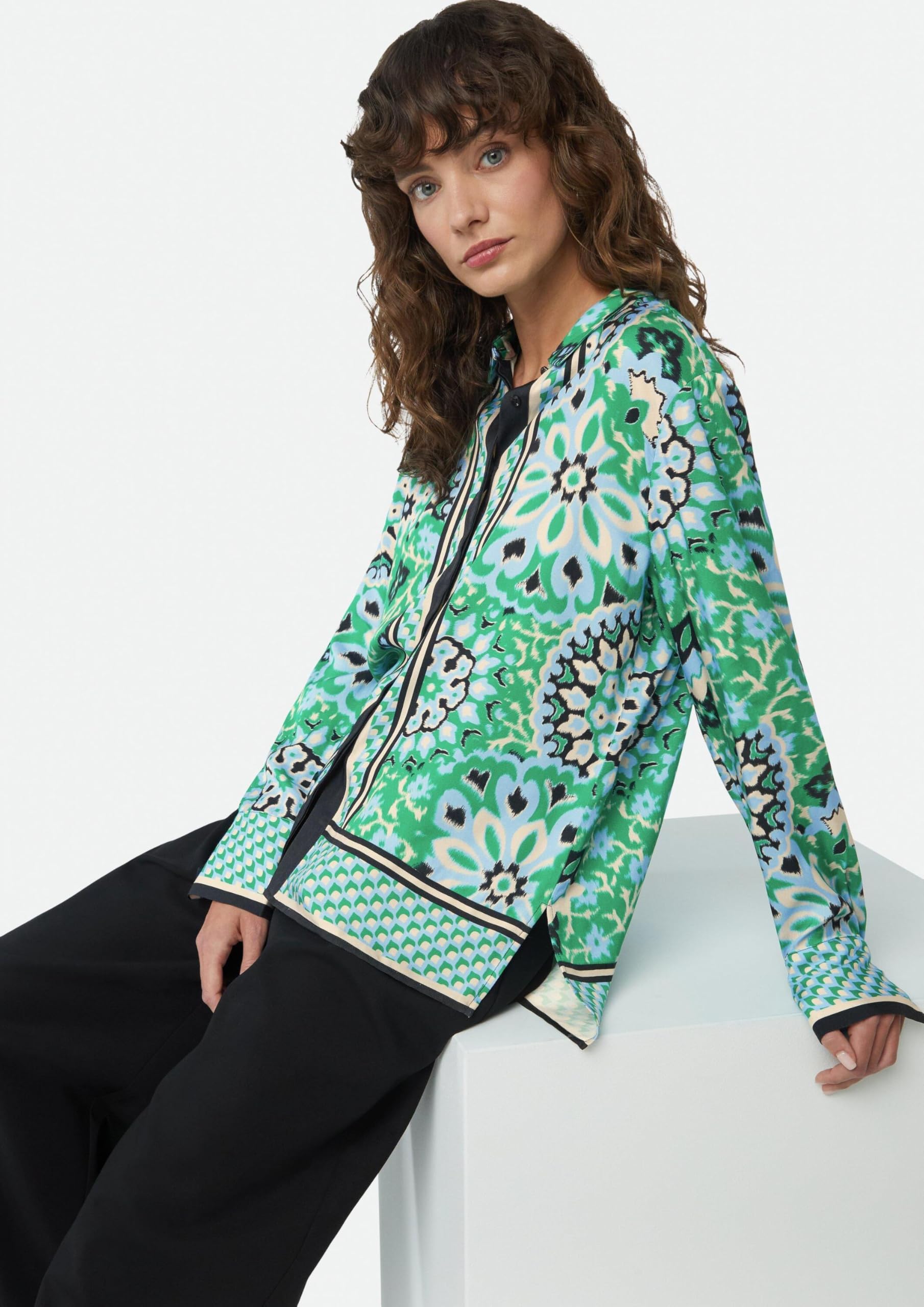 comma-blouses-hemdbluse-abstrakt-langarm-gr-44 image 4