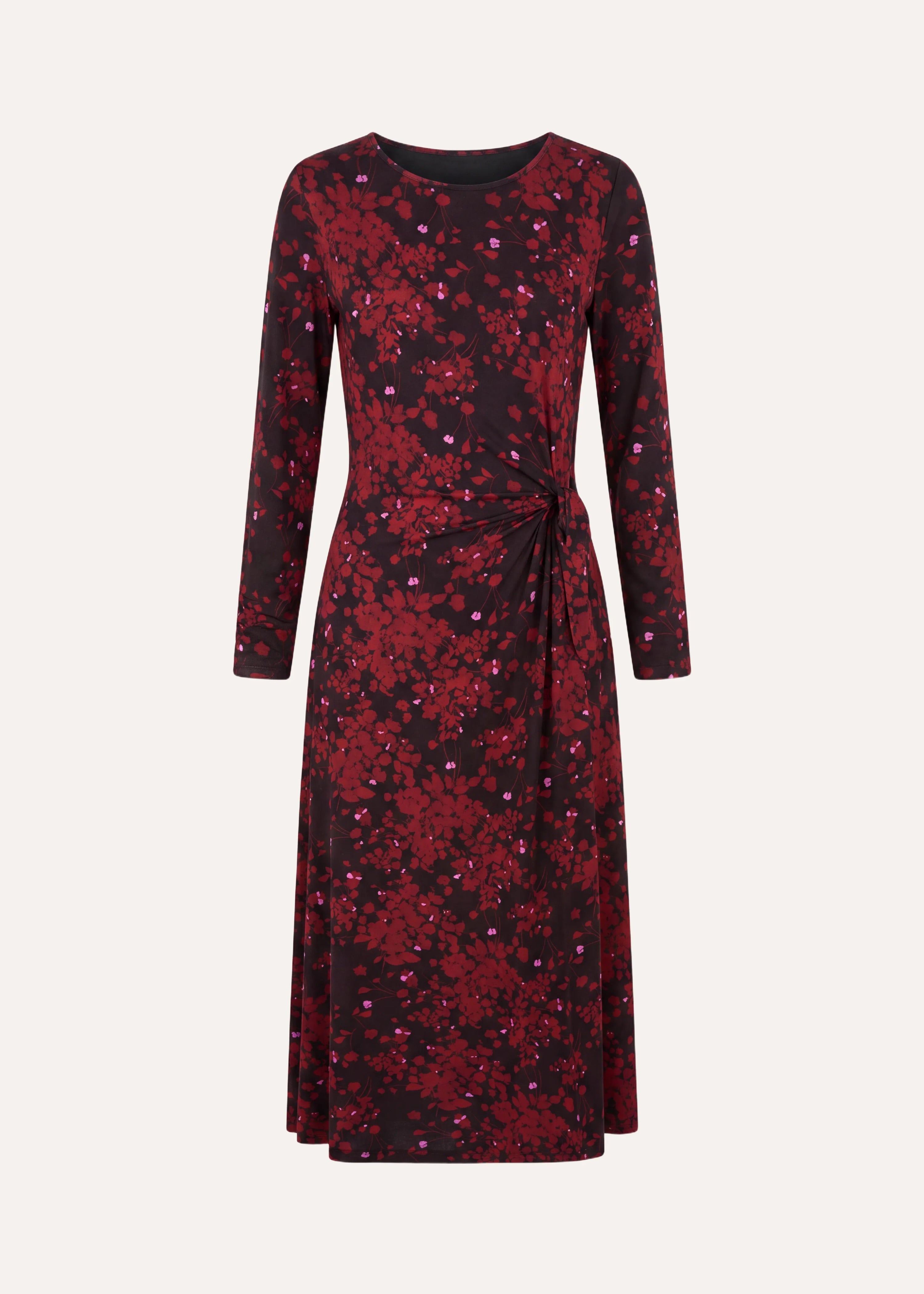 la-f-e-marabout-e-gacila-kleid-bordeaux-floral-midi image 5