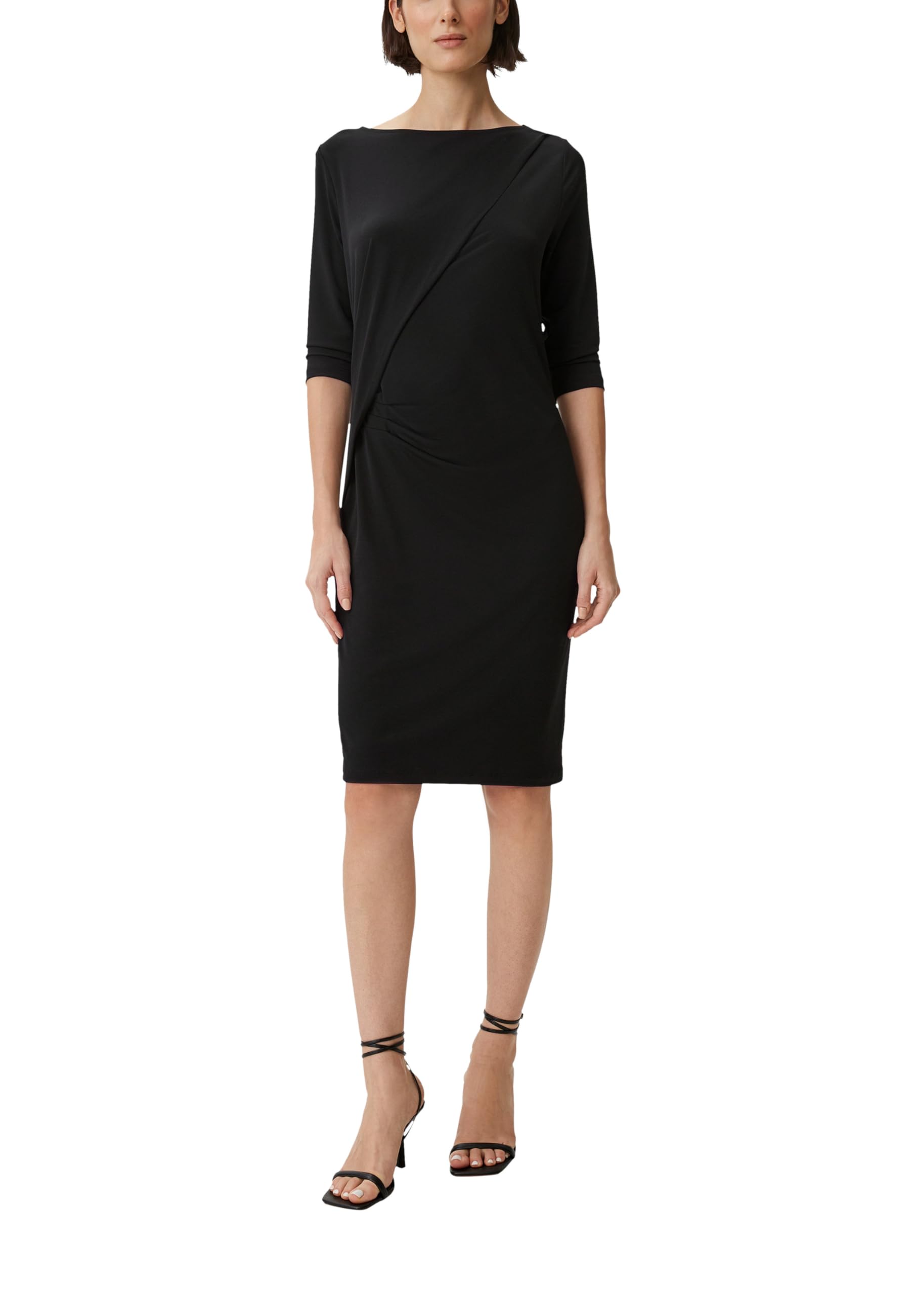 comma-jerseykleid-raffung-damenkleid-gr-38-schwarz image 8