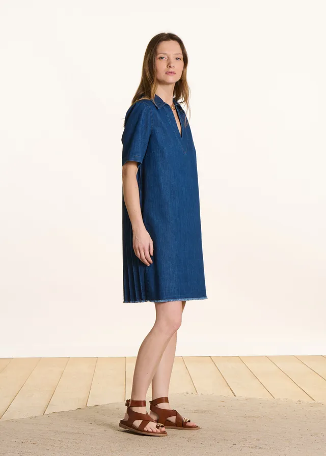 la-f-e-marabout-e-frida-jeanskleid-kurz-medium-polokragen image 1