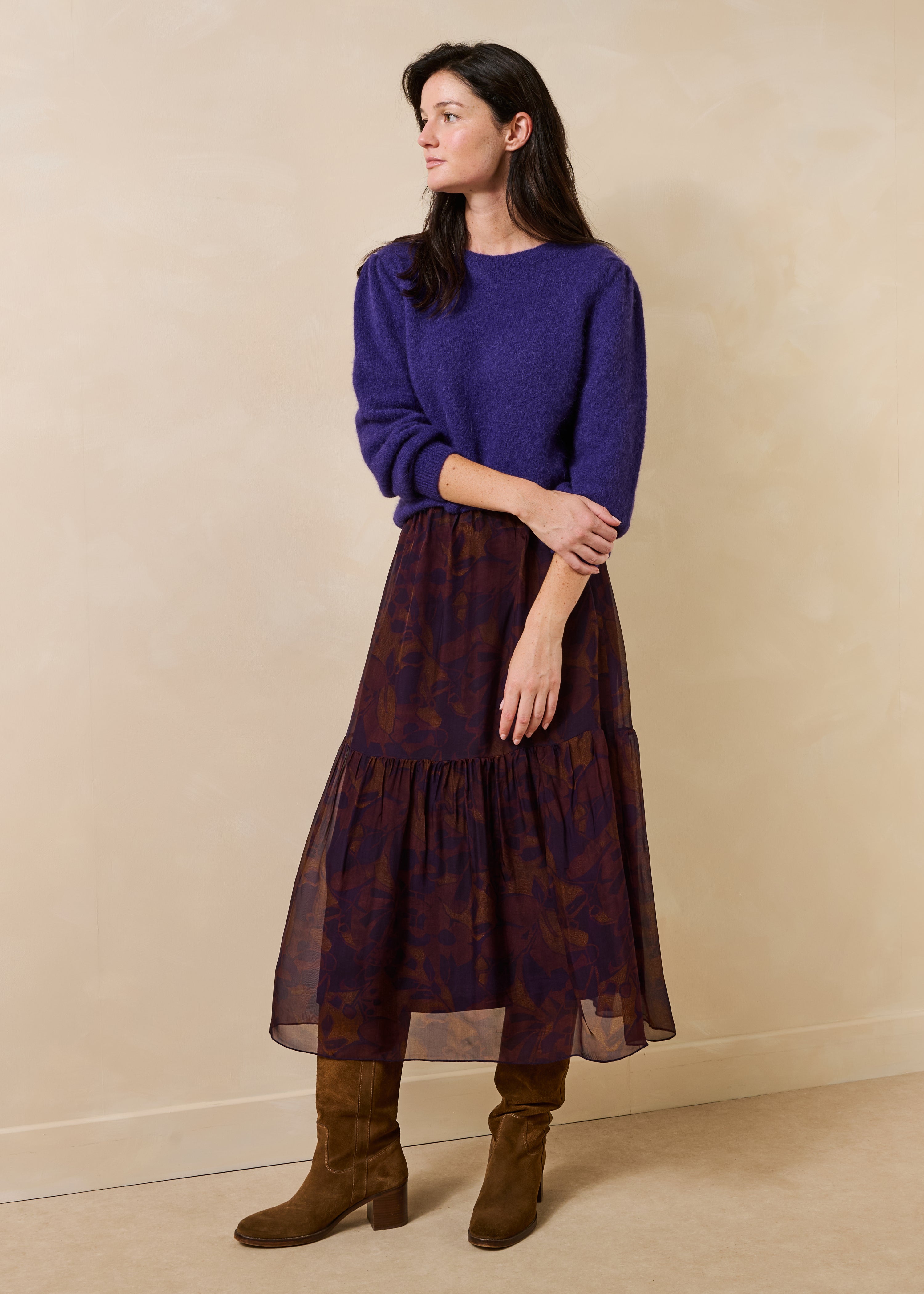 la-f-e-marabout-e-eliol-rock-lang-violett-blumen-viskose image 1
