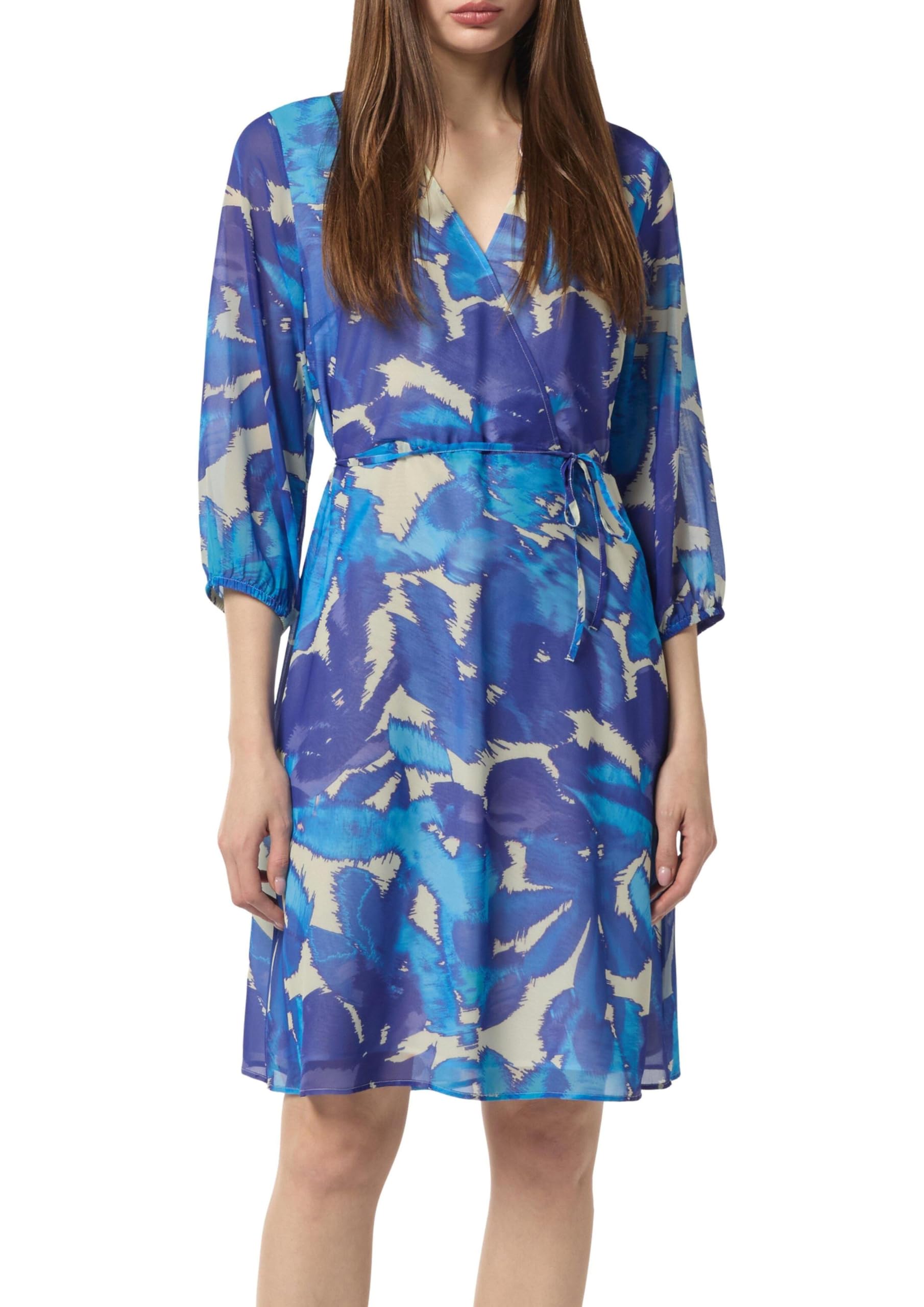 comma-chiffon-kleid-damen-kurz-v-ausschnitt-gr-36 image 1