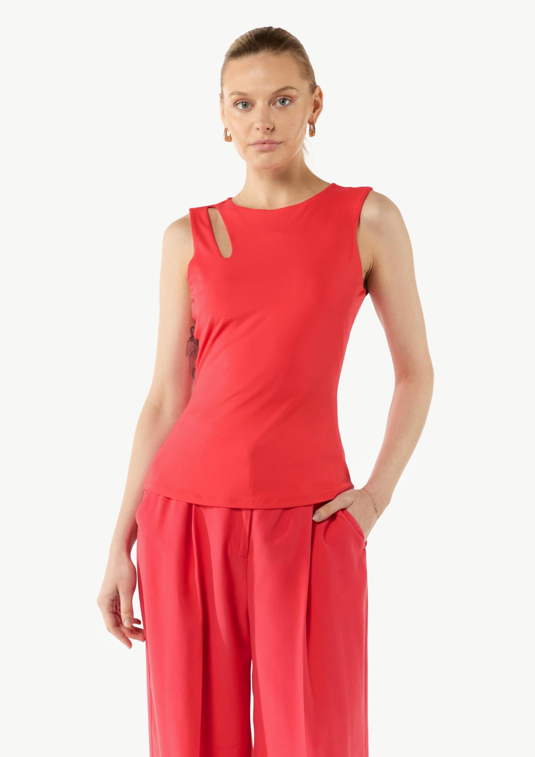 comma-jersey-top-damen-cut-out-gr-34-koralle image 5