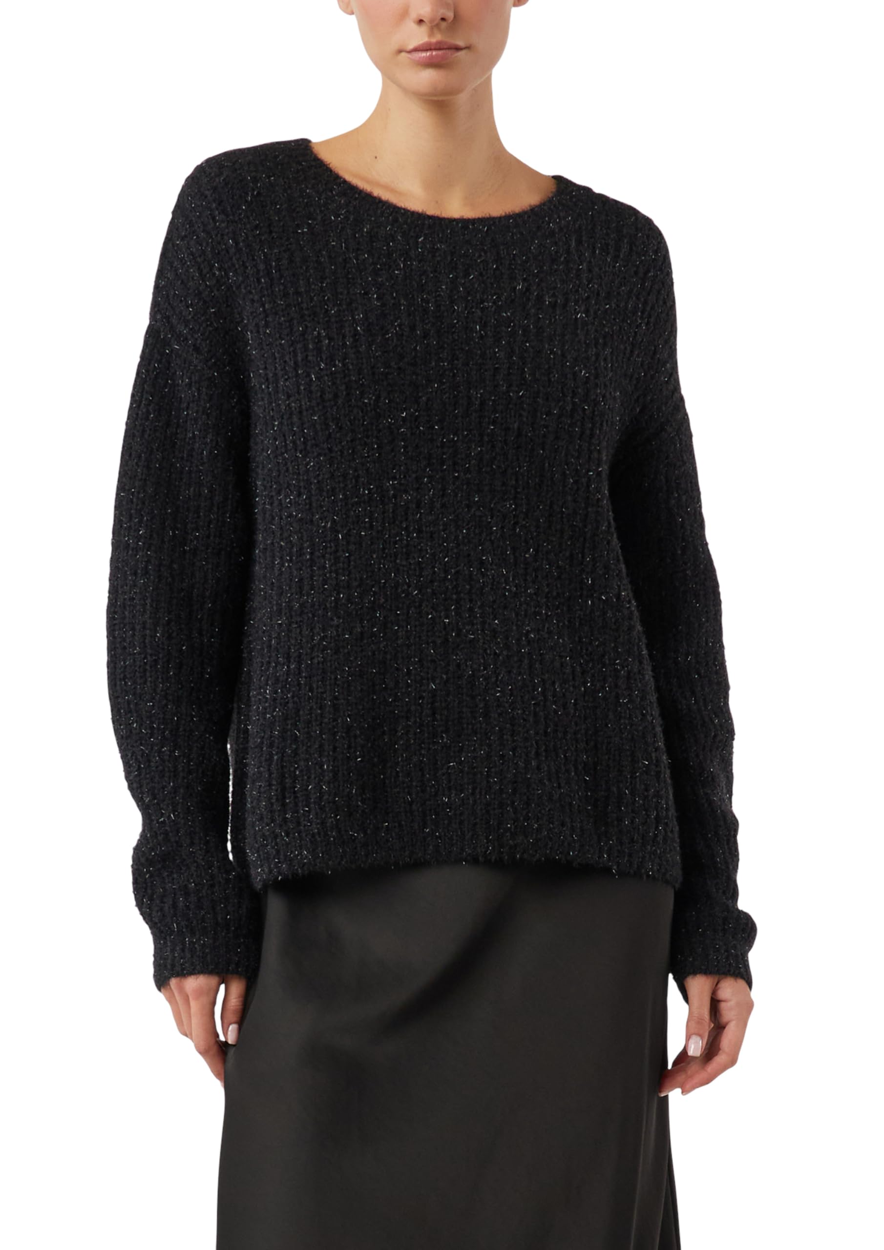 comma-pullover-relaxed-fit-glitzergarn-gr-44-schwarz image 1