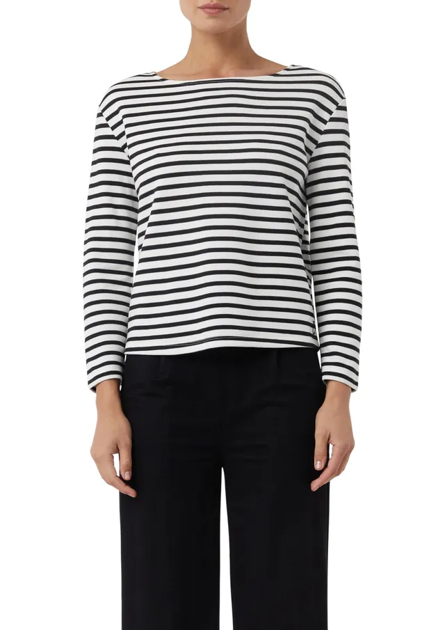 comma-sweatshirt-piqu-gestreift-gr-36-pullover image 1