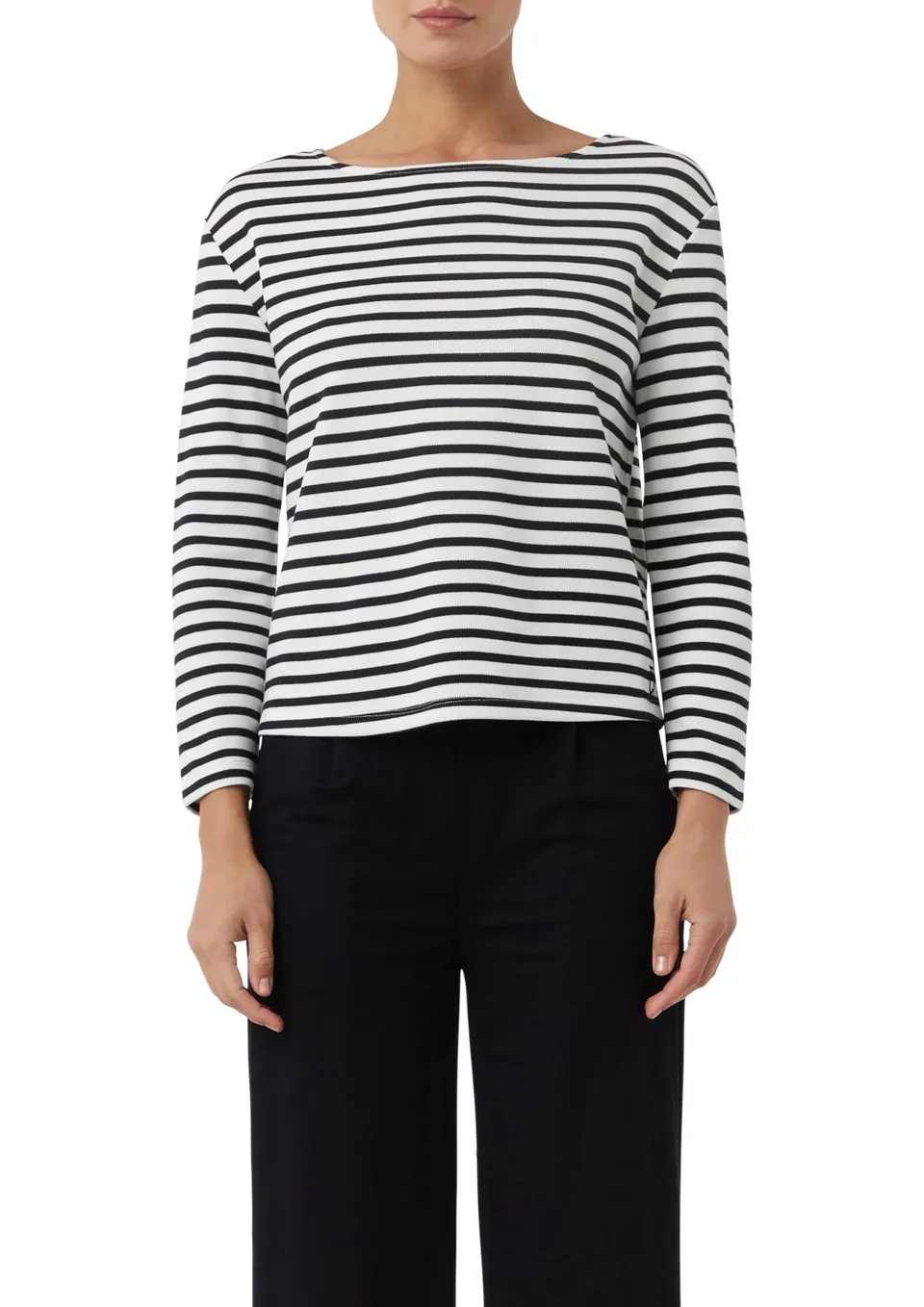 comma-sweatshirt-piqu-gestreift-gr-36-pullover image 1