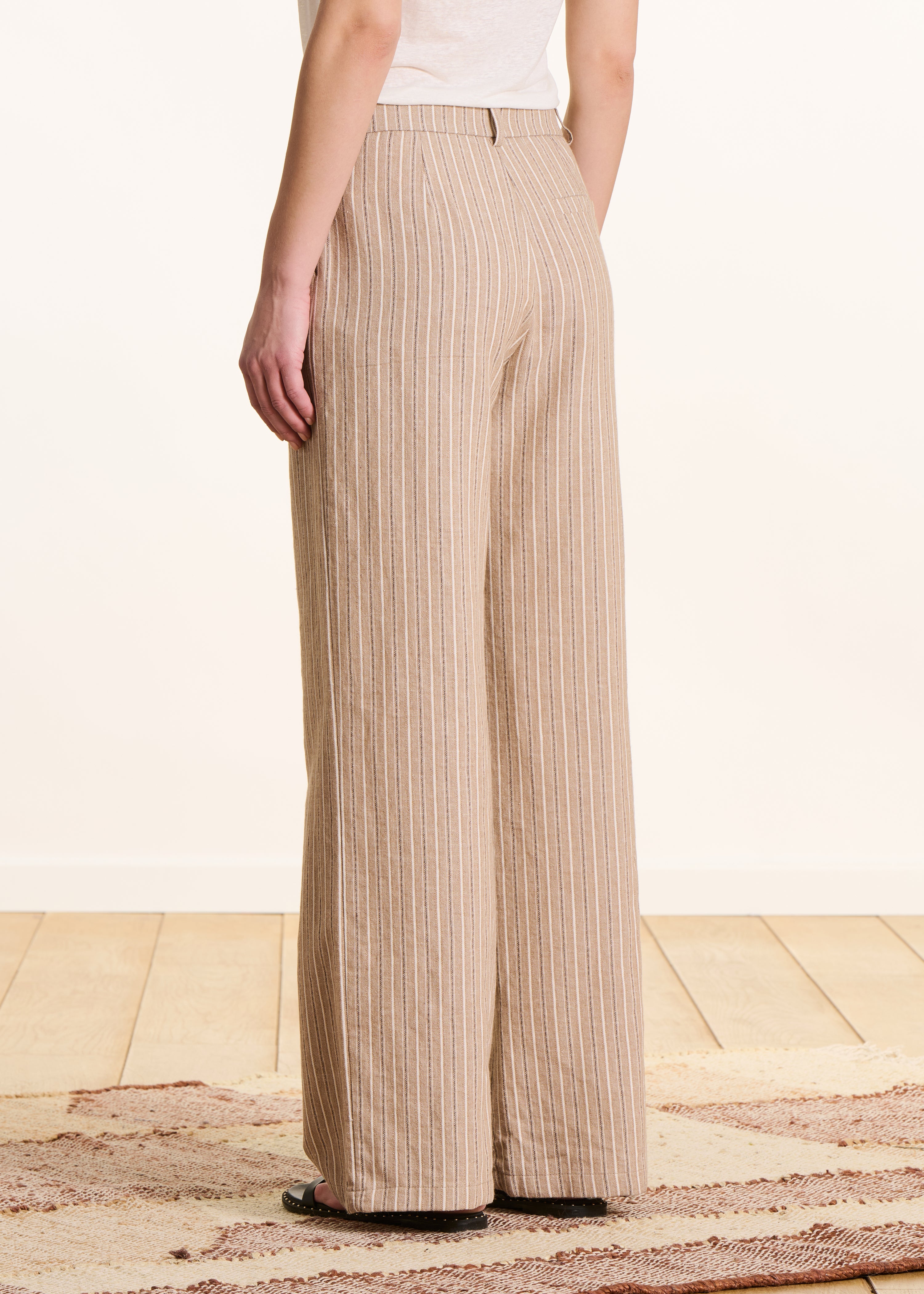 la-f-e-marabout-e-blandin-hose-damen-beige-gestreift image 3