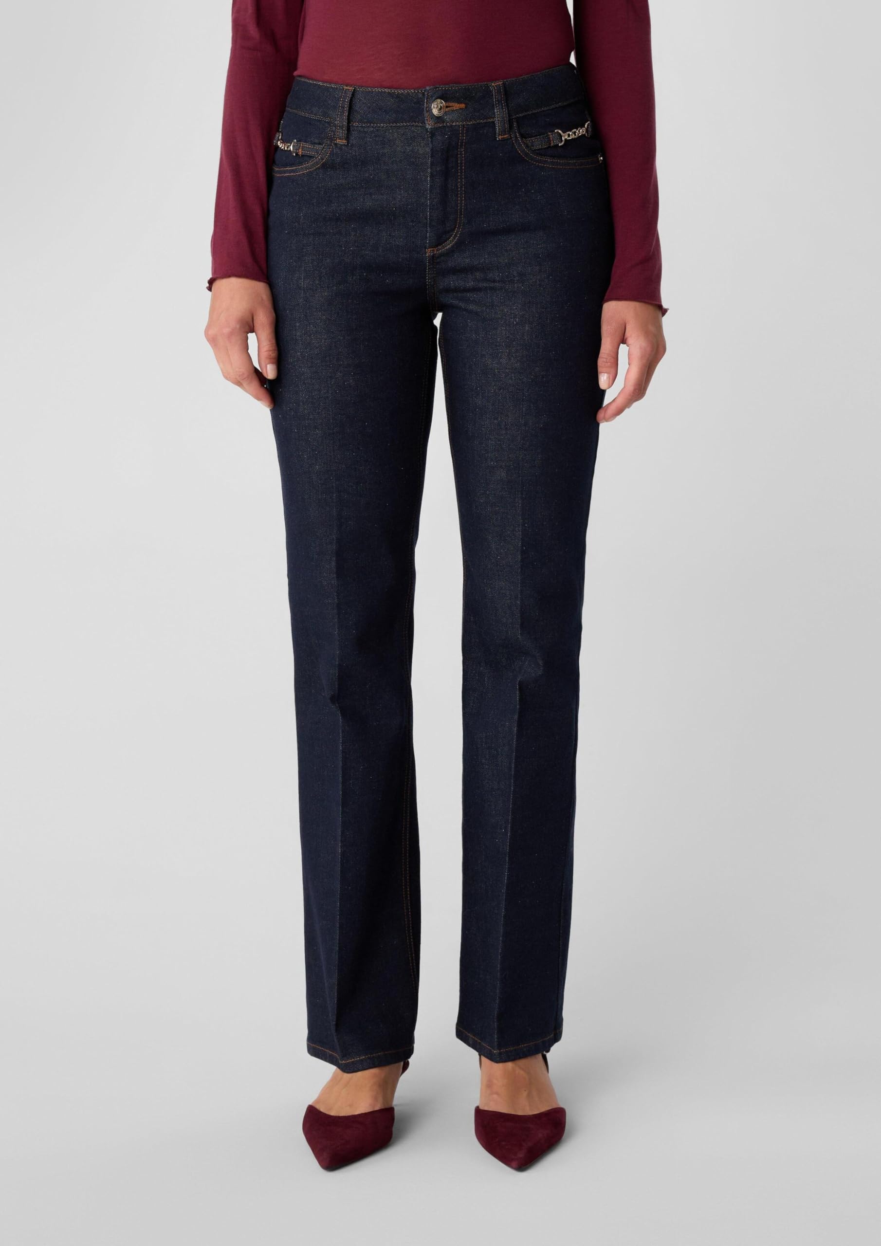 comma-flared-denim-jeans-gr-44-schlaghose-zier-detail image 5