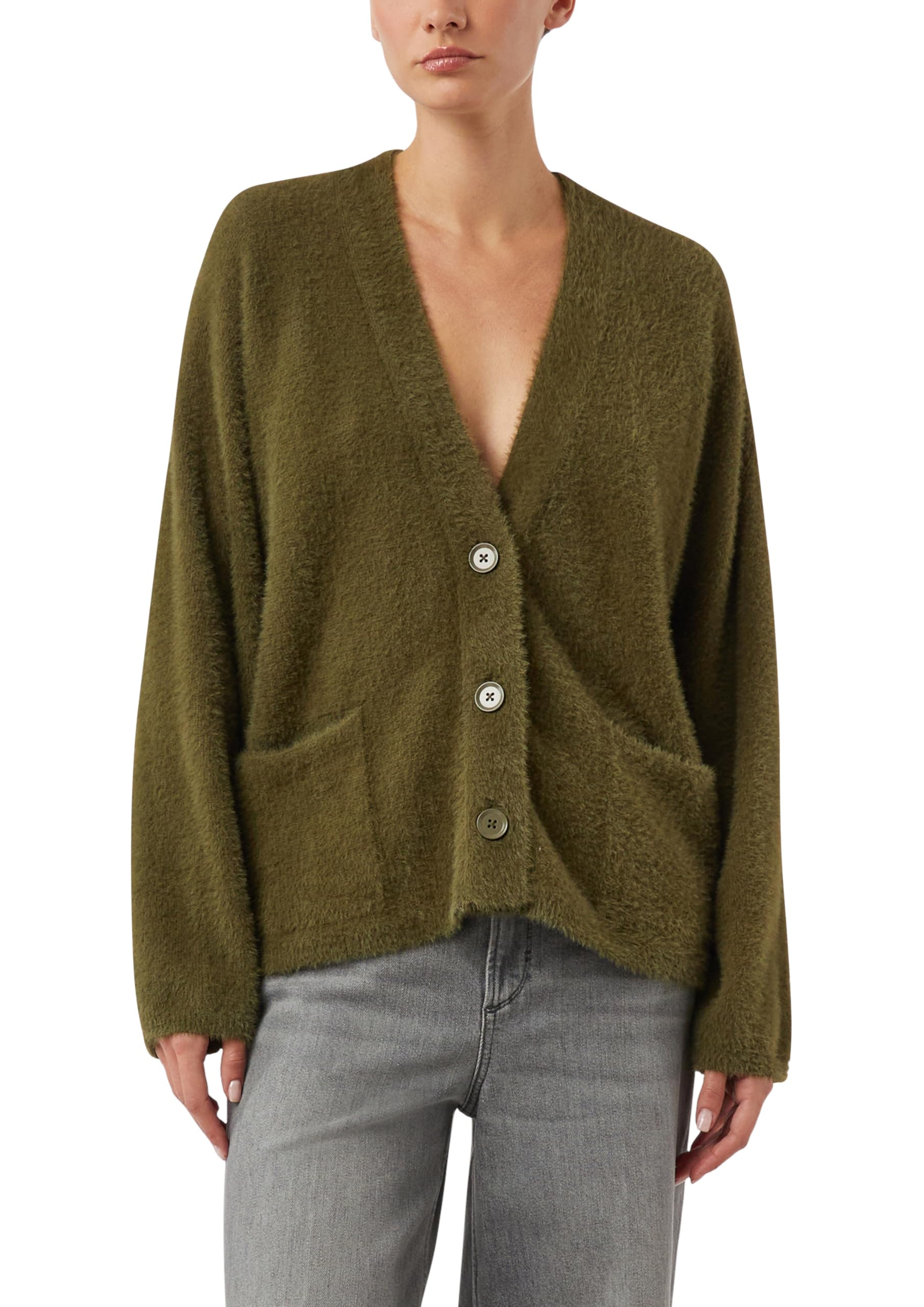 comma-cardigan-relaxed-fit-strick-olivgr-n-xs image 1