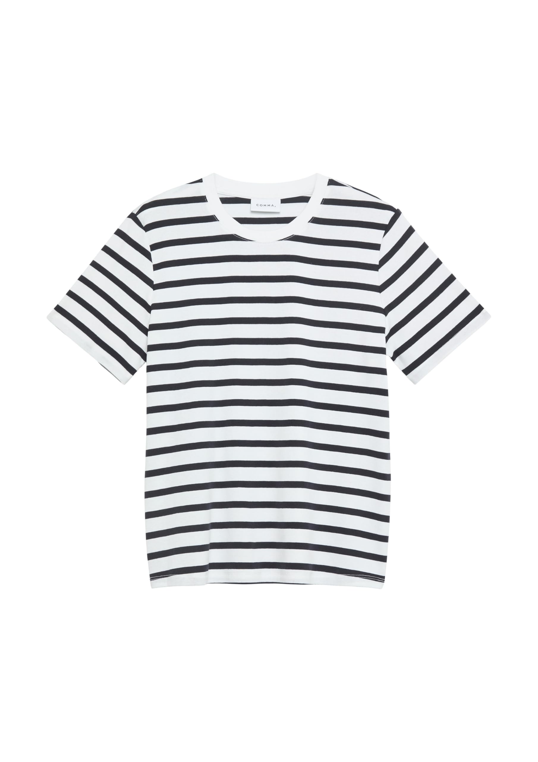 comma-gestreiftes-t-shirt-damen-top-gr-e-42-hellblau image 4