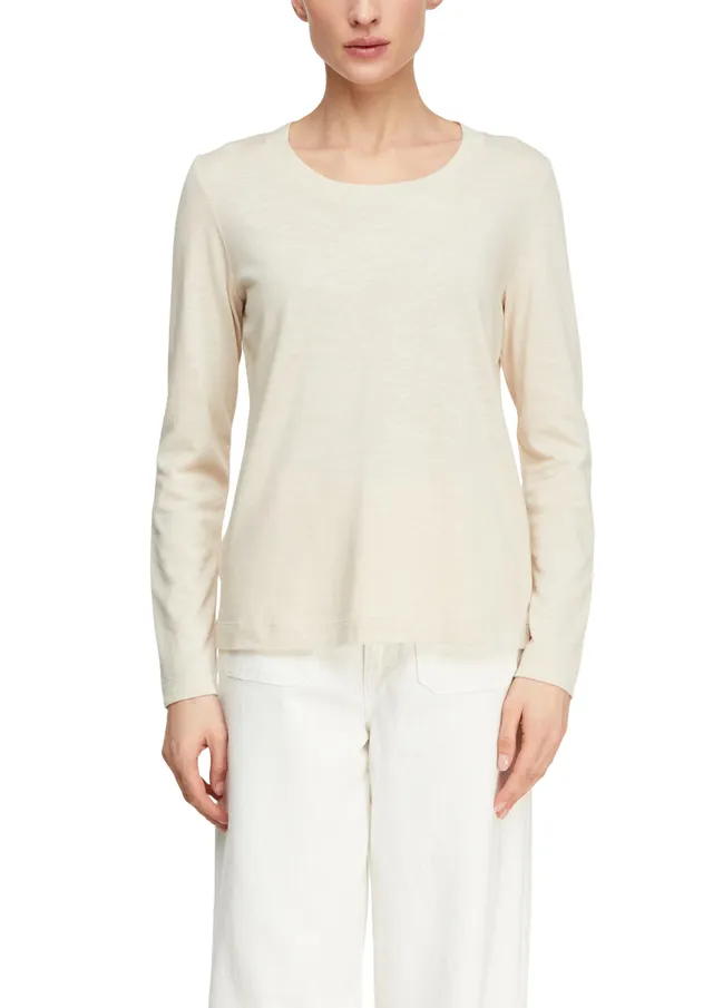 comma-langarm-shirt-regular-fit-rundhals-jersey-wei image 1