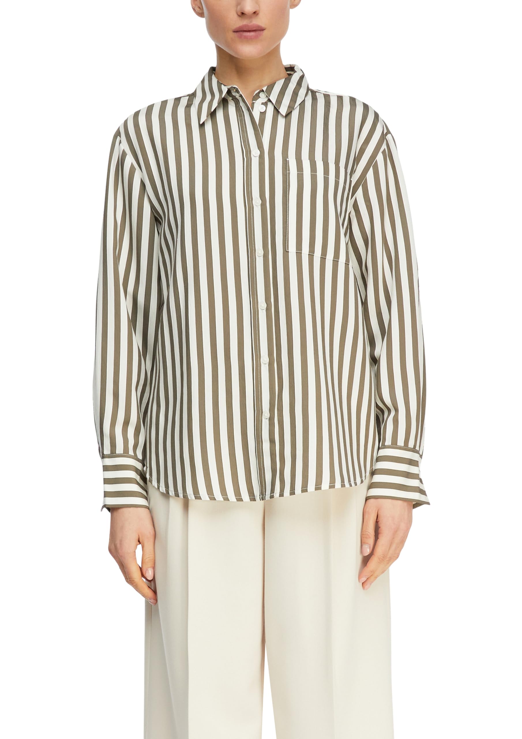 comma-damen-bluse-jacquardstreifen-relaxed-fit-gr-42 image 1