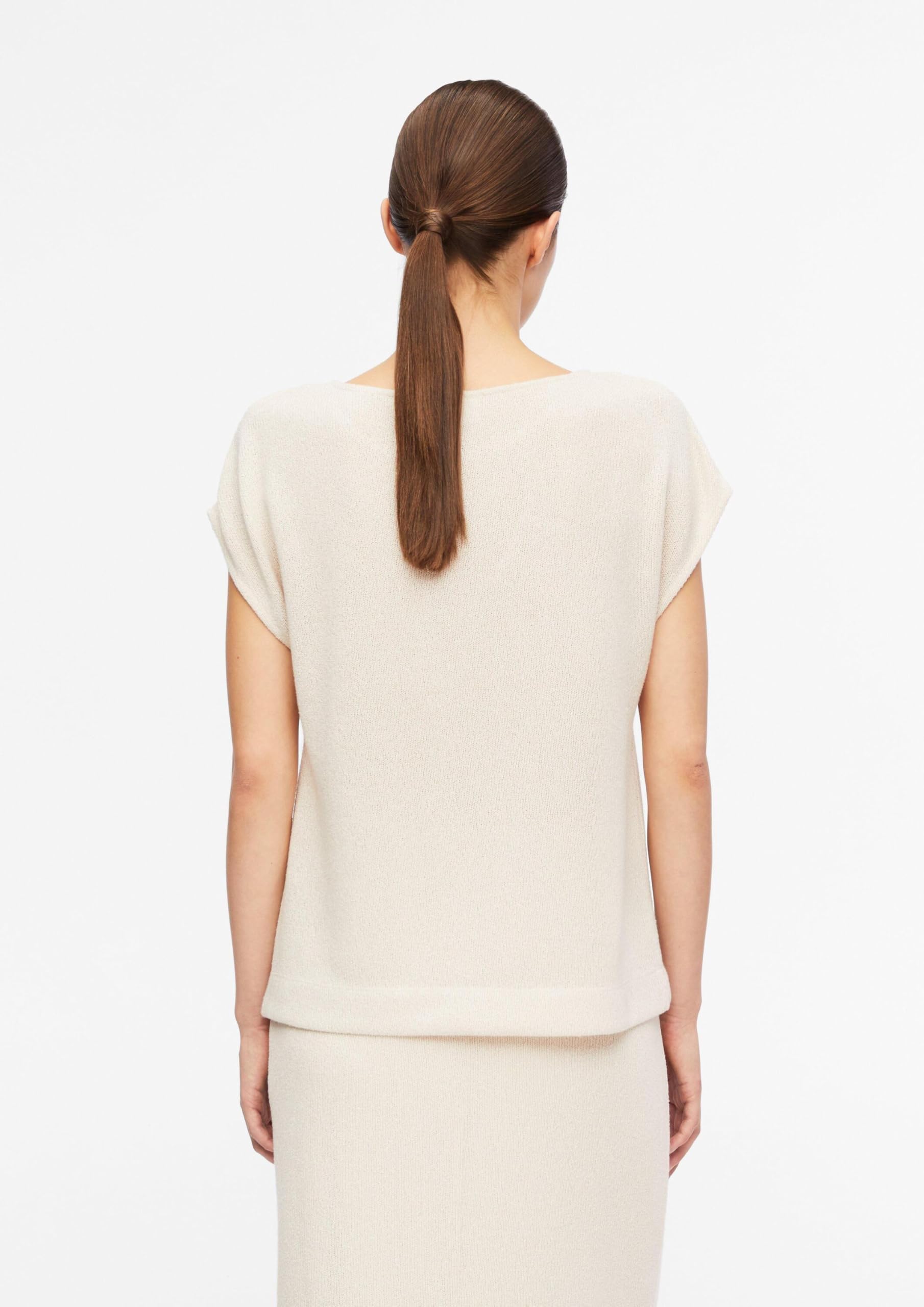 comma-sweatshirt-2180314-kurzarm-helles-beige-gr-38 image 7