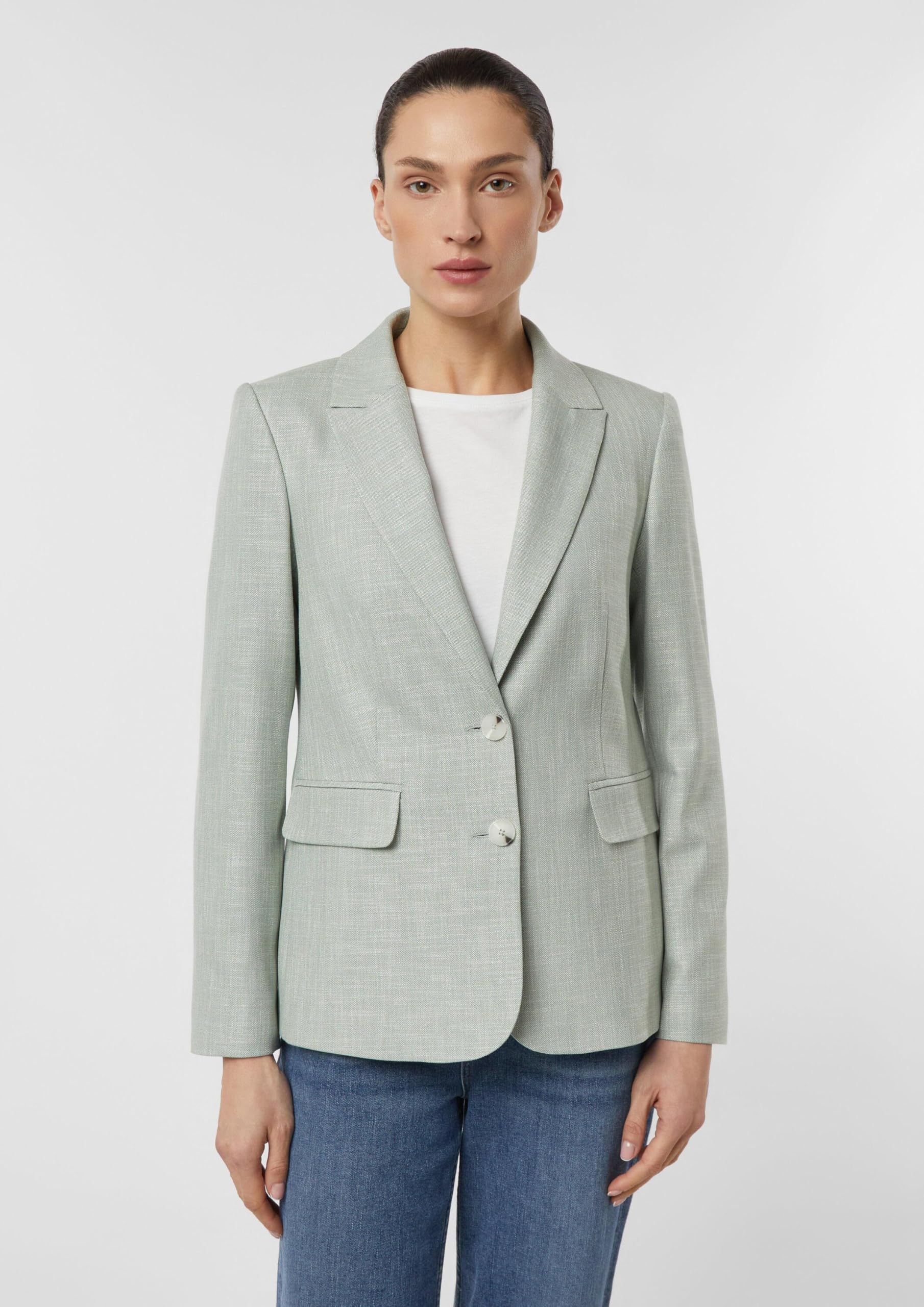 comma-taillierter-blazer-struktur-zwei-knopf-blazer image 5