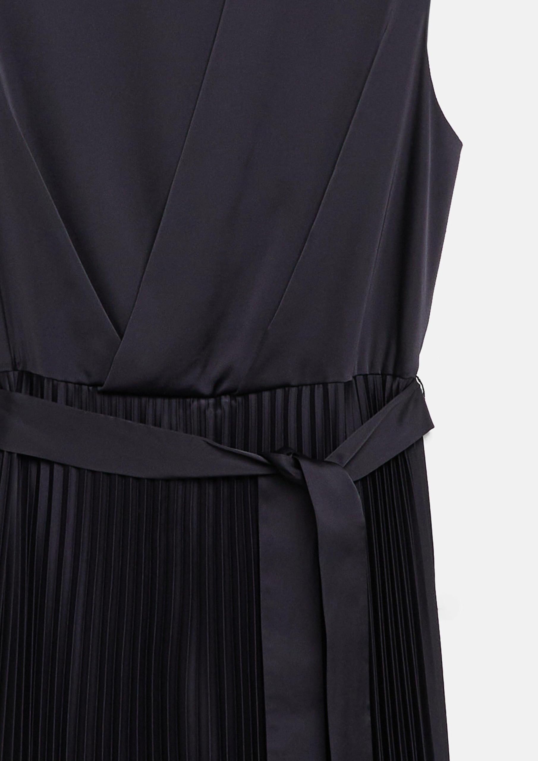 comma-satin-plissee-midi-kleid-bindeg-rtel-gr-42 image 5