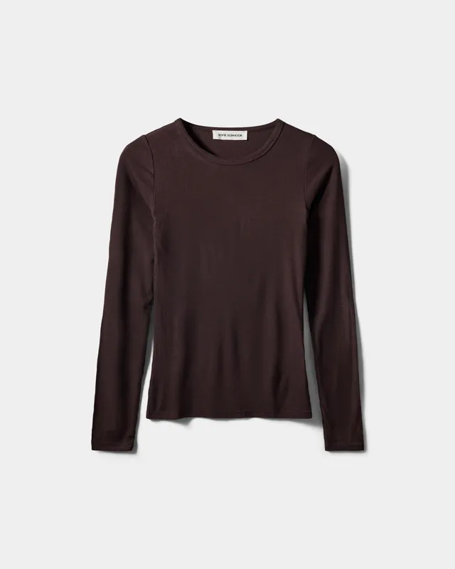 sofie-schnoor-women-petriciasw-langarmshirt-dark-plum-slim image 1