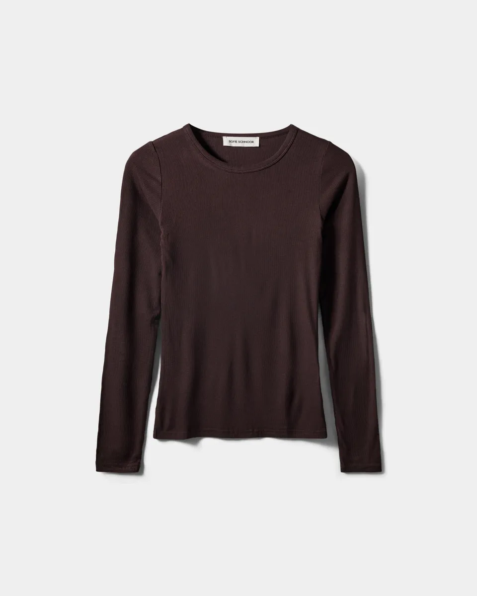 sofie-schnoor-women-petriciasw-langarmshirt-dark-plum-slim image 1