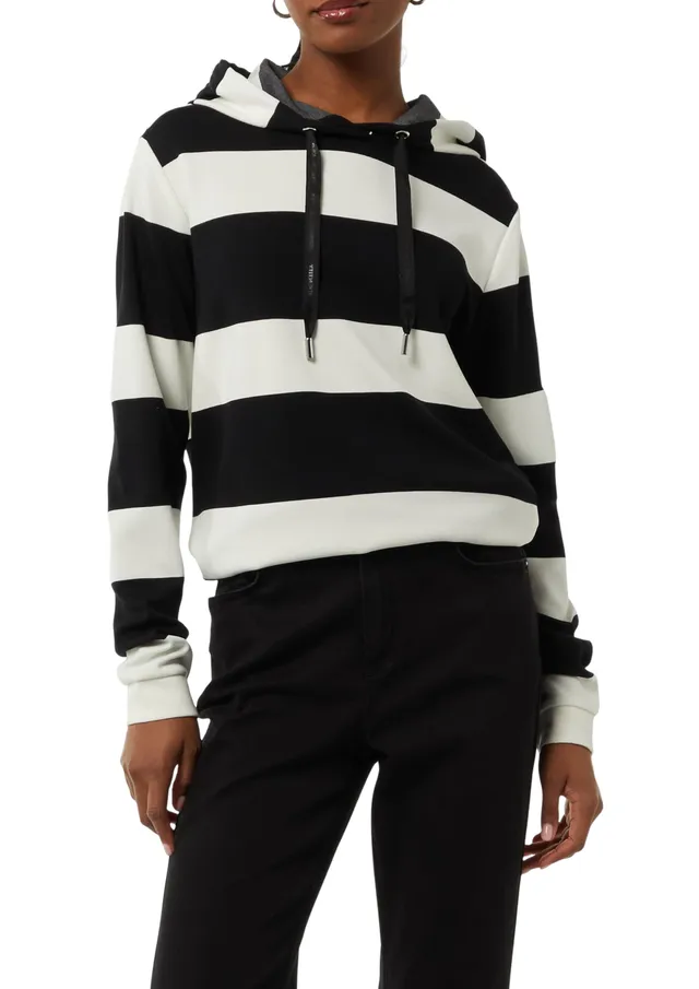 comma-sweatshirt-kapuze-blockstreifen-schwarz-34 image 1