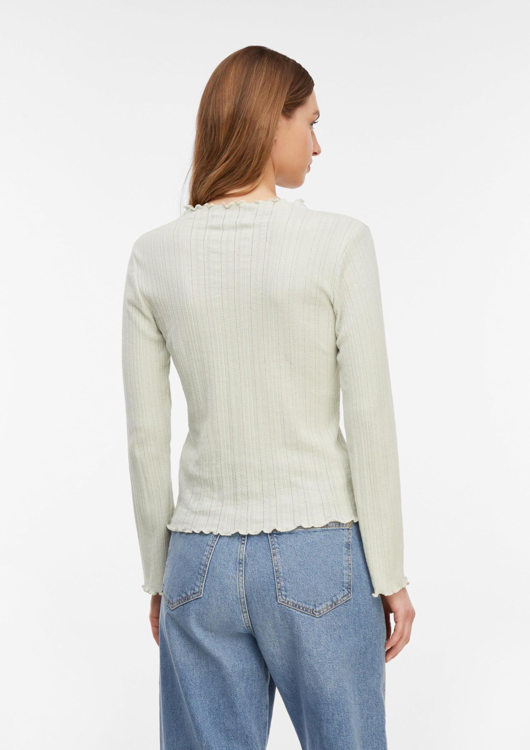 comma-langarmshirt-ajoursjersey-slim-fit-stehkragen-salbeigr-n image 7