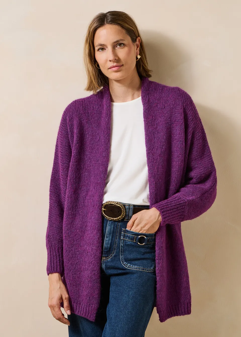la-f-e-marabout-e-camille-strickweste-violett-oversize image 1