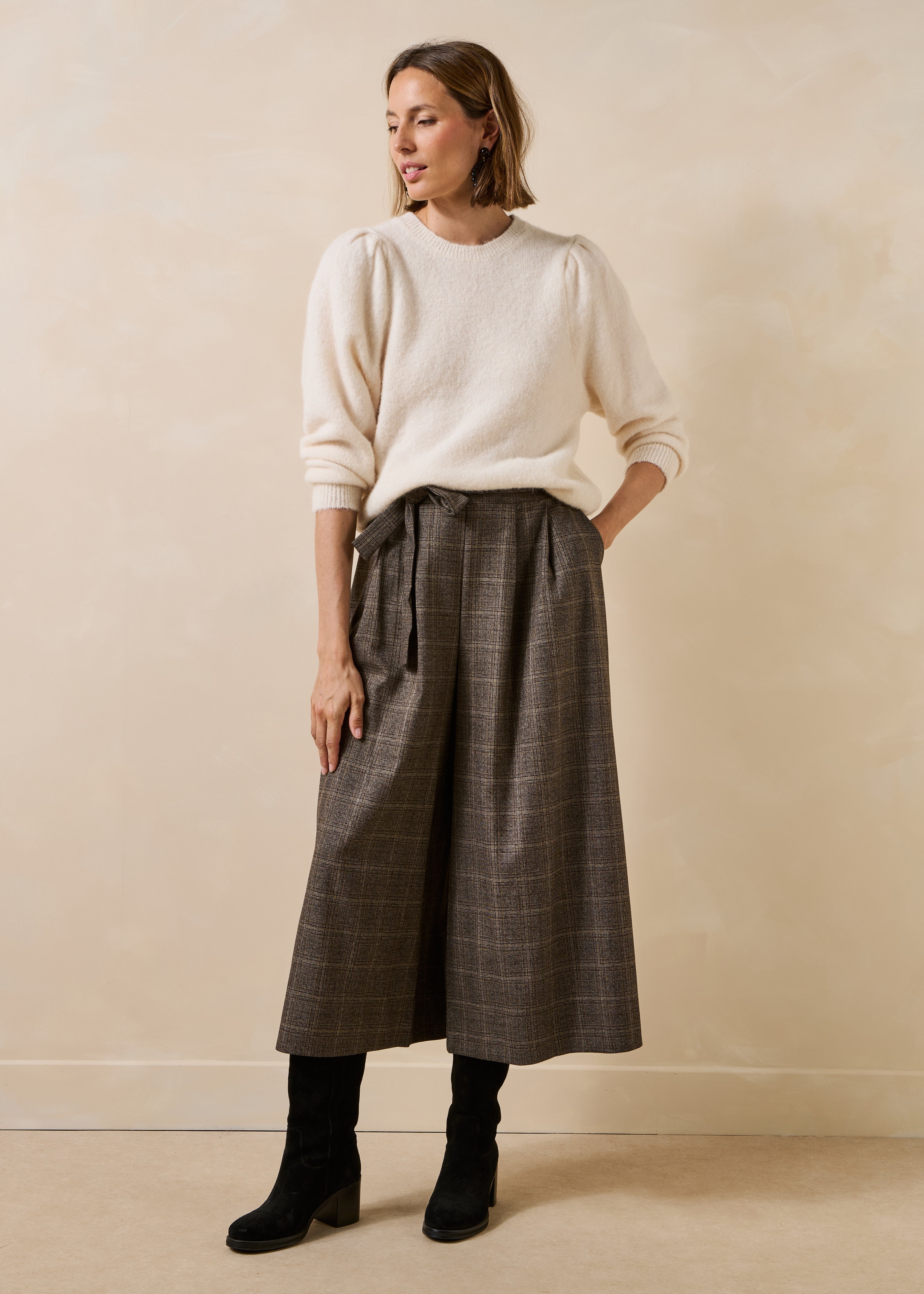 la-f-e-marabout-e-dactus-culotte-hose-karo-braun-7-8 image 1