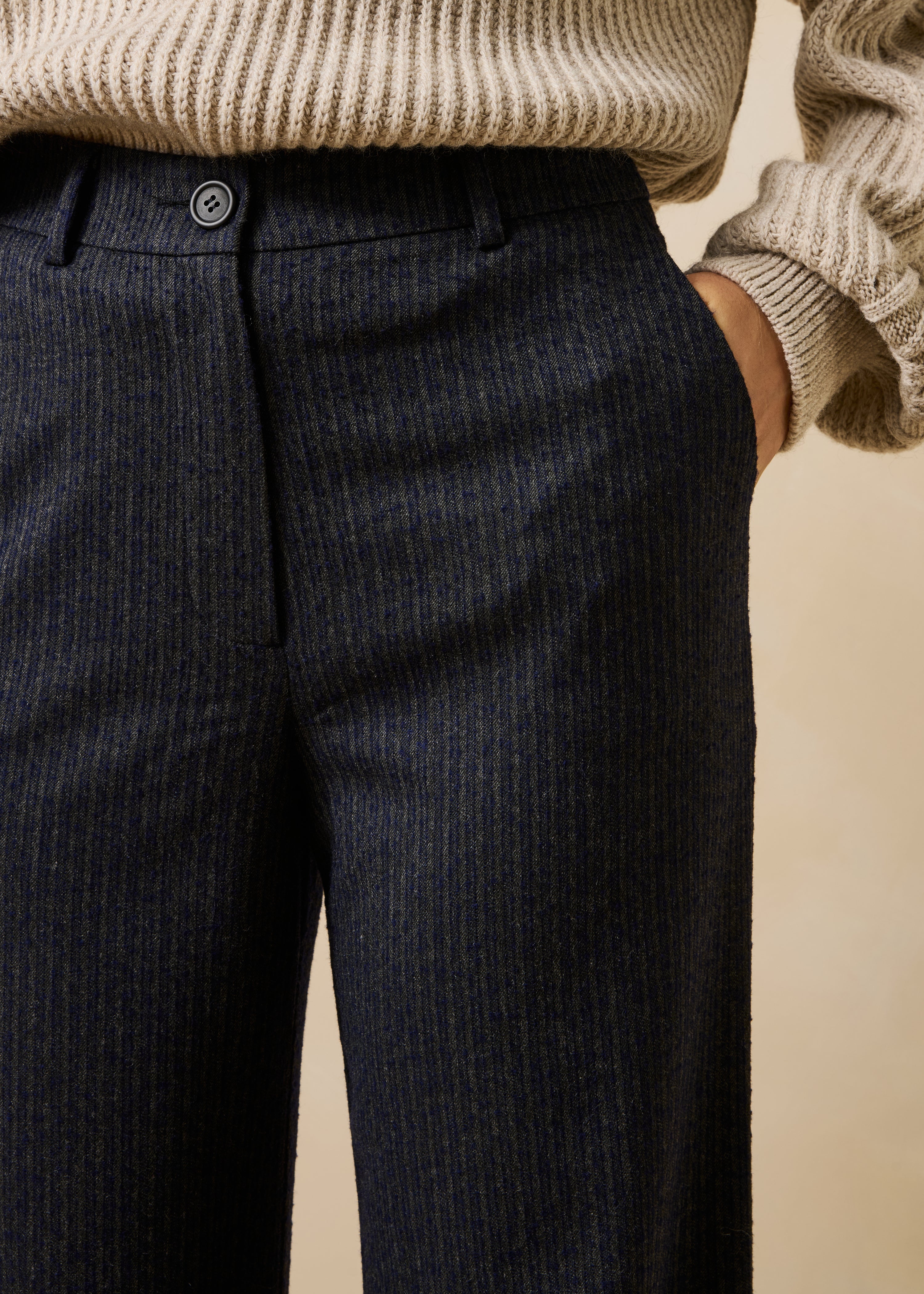 la-f-e-marabout-e-blandin-hose-damen-anthrazit-gestreift image 5
