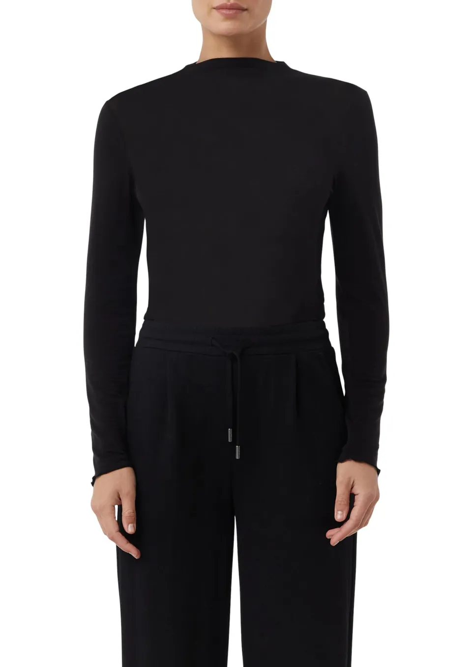 comma-longsleeve-slim-fit-schwarz-gr-44-stehkragen image 1